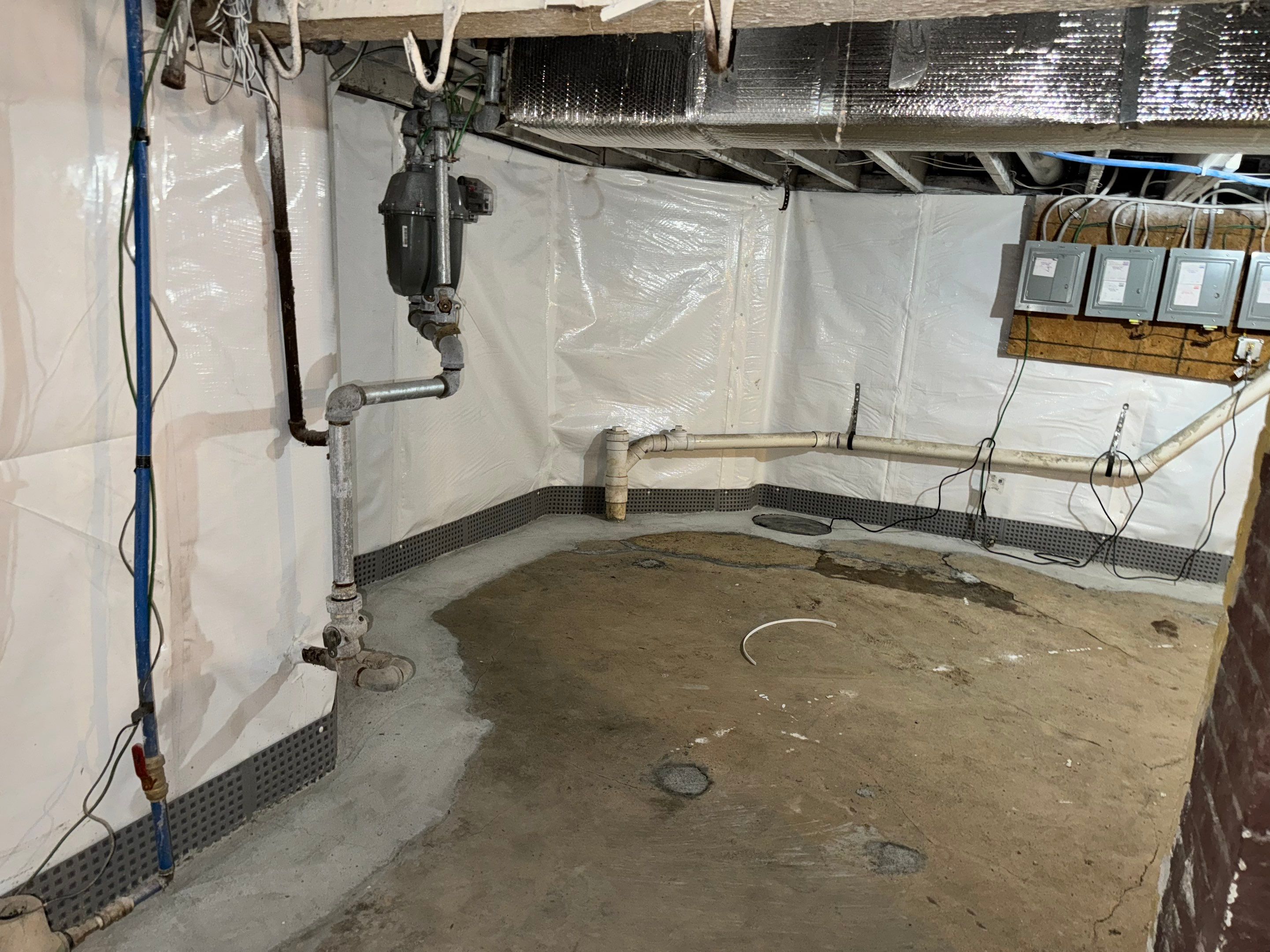 Interior French Drain & Wall Vapor Barrier in Newark, NJ  by Pure Service Pro, LLC 