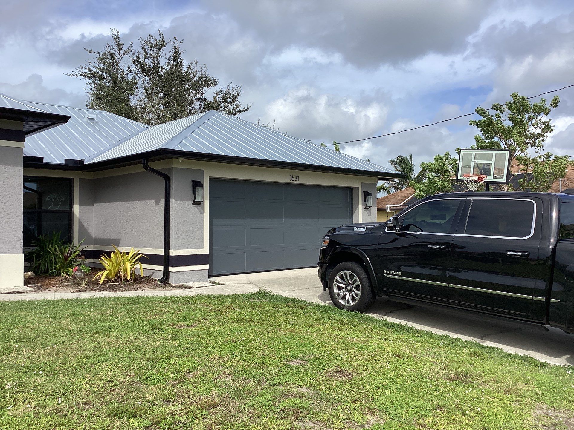 Black Aluminum Gutters Installed in Cape Coral FL by Gutter Professors