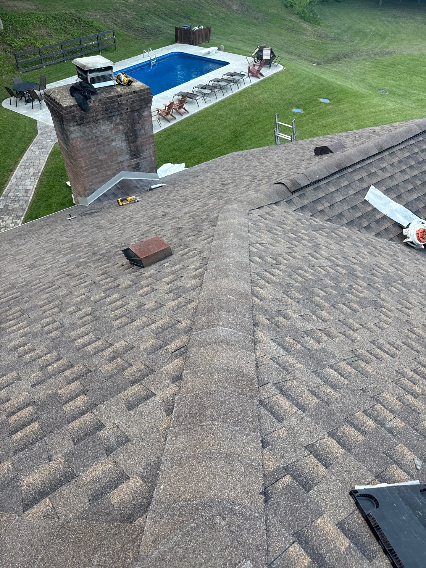 Residential Roofing Installation using GAF Timberline HDZ Barkwood by Rainstoppers Roofing