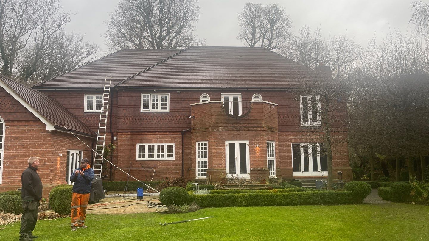 Roof Cleaning and Biocide Treatment using Honda 15lpm Low Pressure Washing Machine by Ges Exterior Cleaning ltd