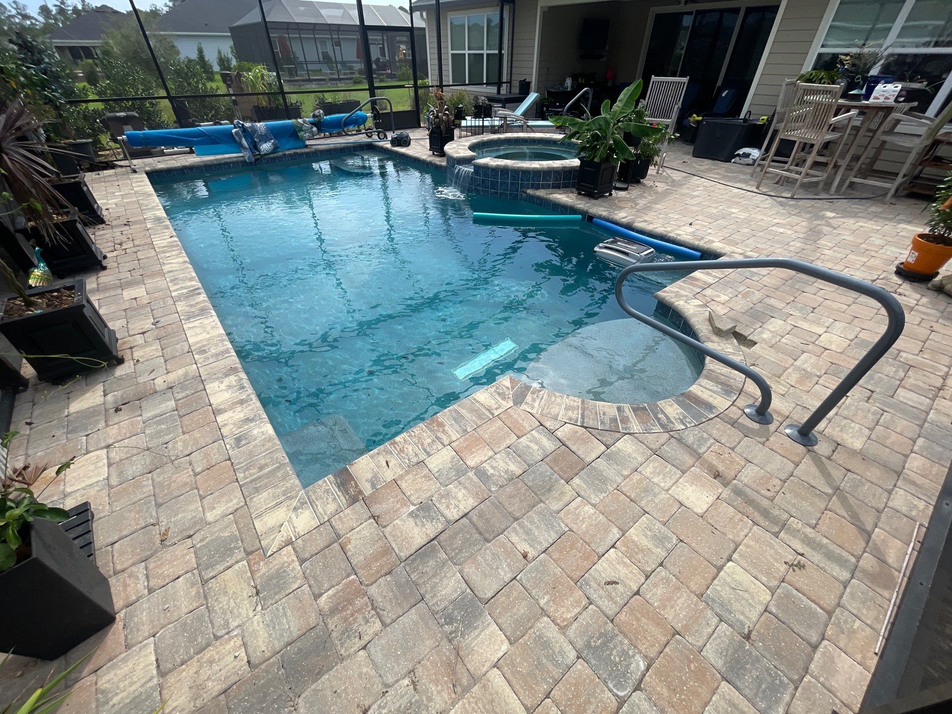 Pool Pavers using Concrete Sealant by DuraSeal