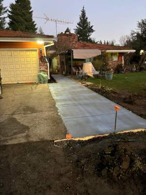 Oregon City Residential Concrete Walkway and Driveway Extension by American Made Construction 