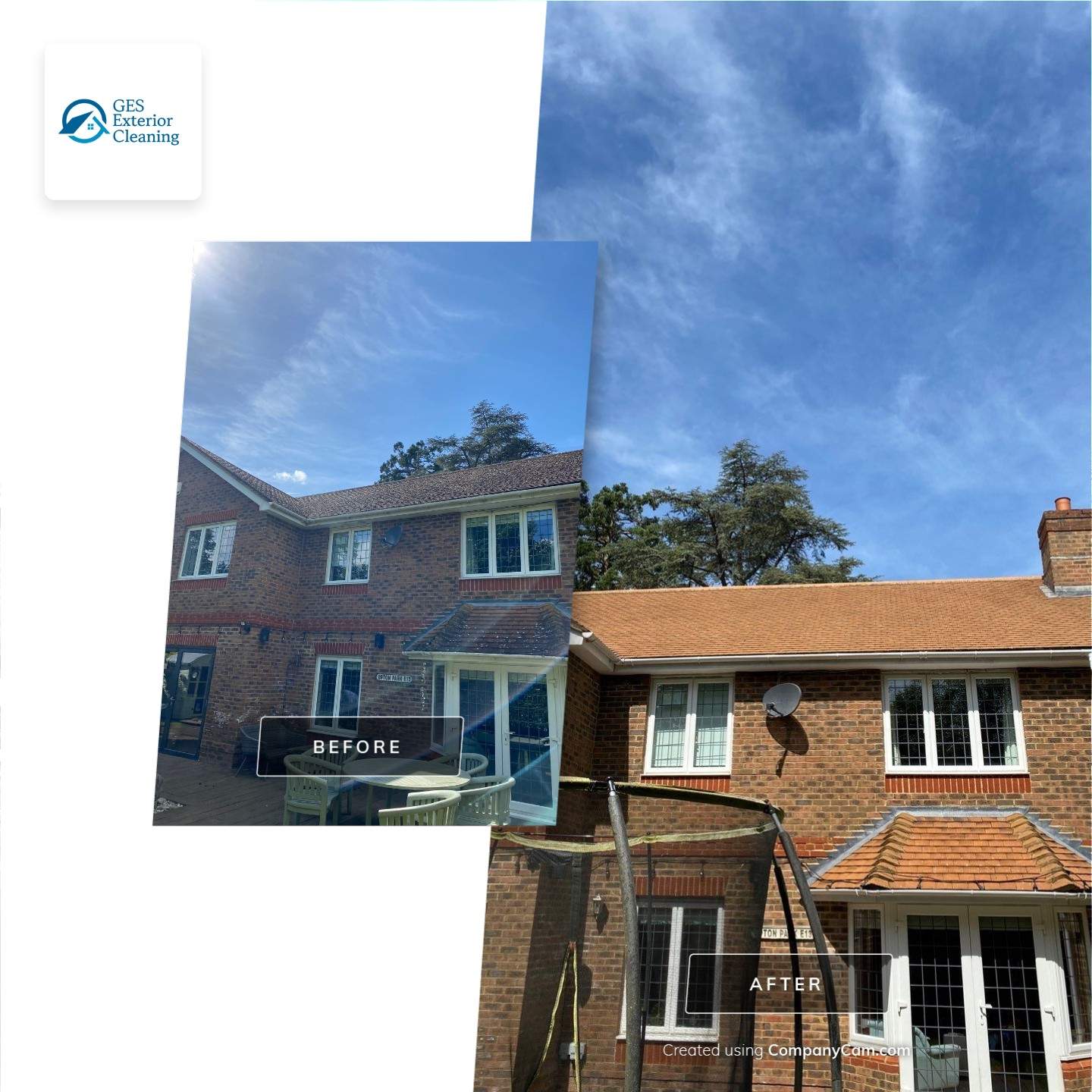 Roof Clean - Biocide Treatment using Honda 15lpm Low Pressure Washing Machine by Ges Exterior Cleaning ltd