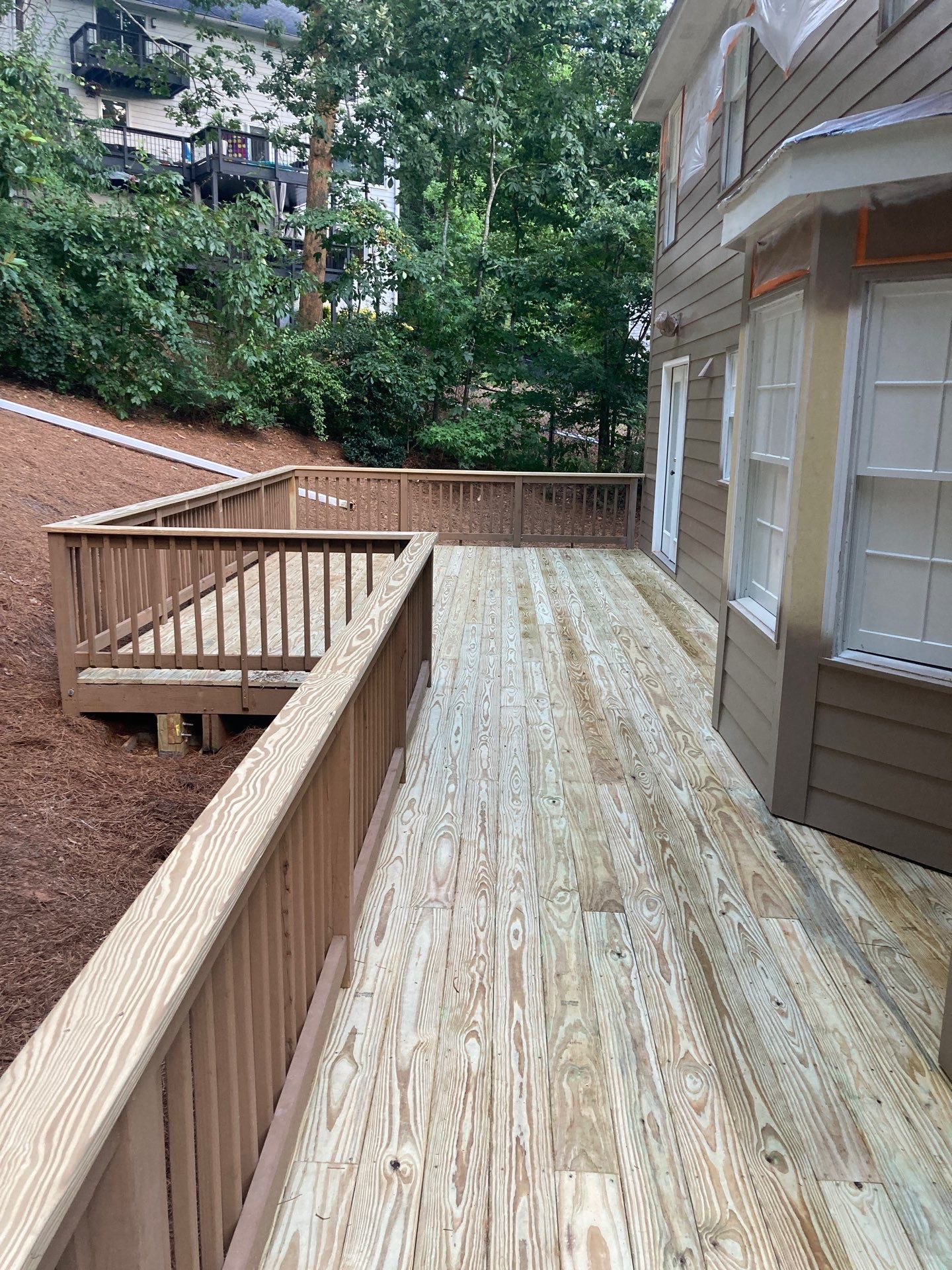 James Hardie Siding Installation, Rotten Wood Replacement, Porch Repairs, and Deck Resurfacing in Smyrna, GA by Nelson Exteriors 