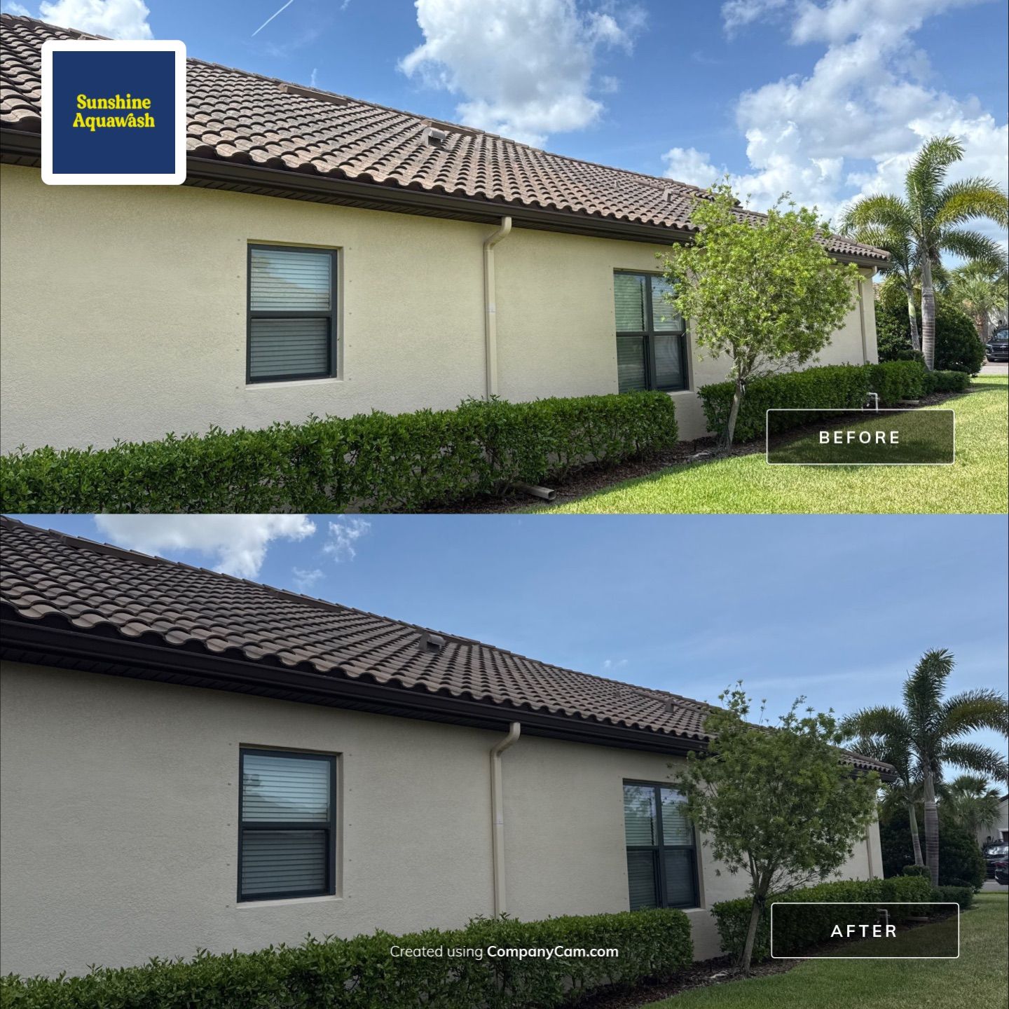 Concrete Tile Roof, Paver Driveway & Lanai Cleaning – Artisan Lakes Esplanade, Palmetto, FL by Sunshine AquaWash