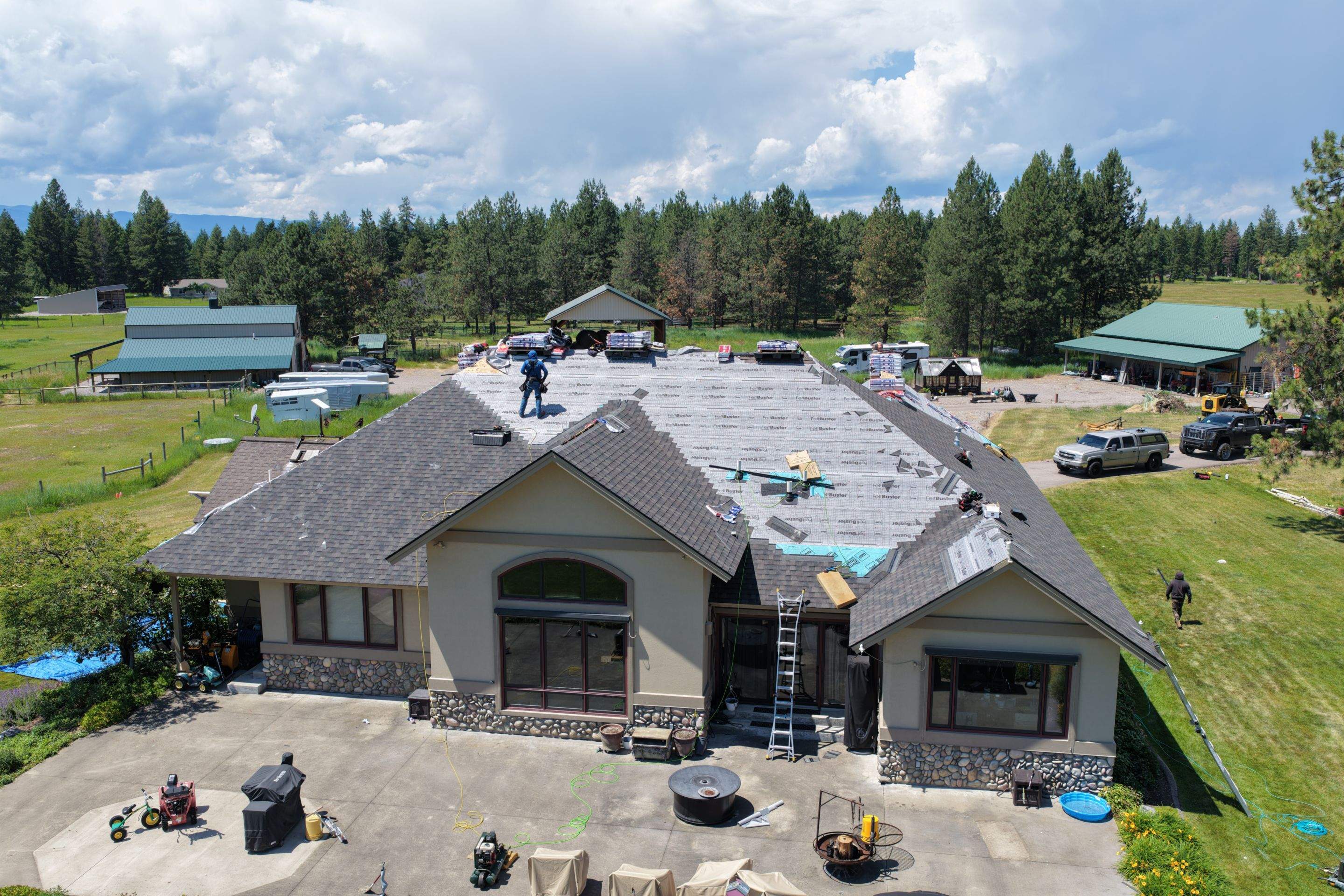 Roof Replacement using GAF Timberline HDZ - Midnight Mesa  by Montana Roofing Solutions