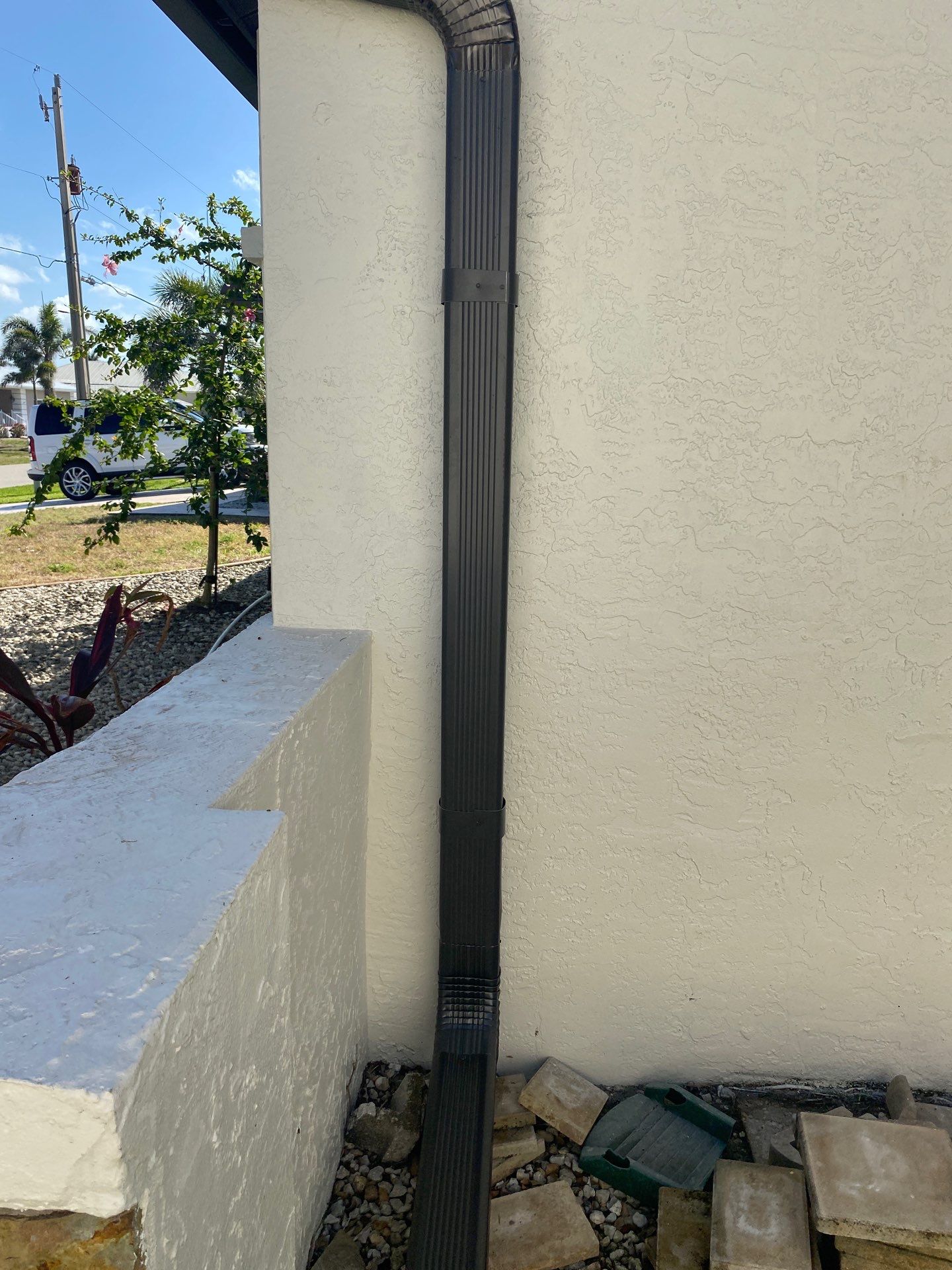 Black Seamless Gutters for Modern Homes in Punta Gorda by Gutter Professors