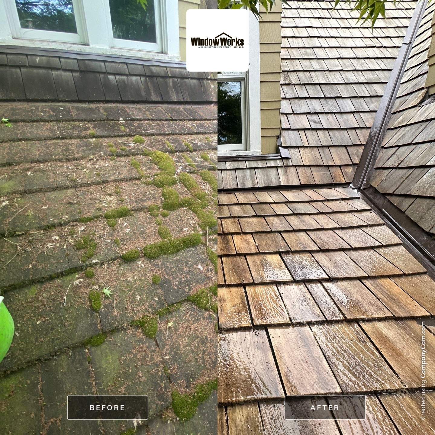 Historic Home Cedar Shake Roof Wash and House Wash in Snoqualmie by WindowWorks
