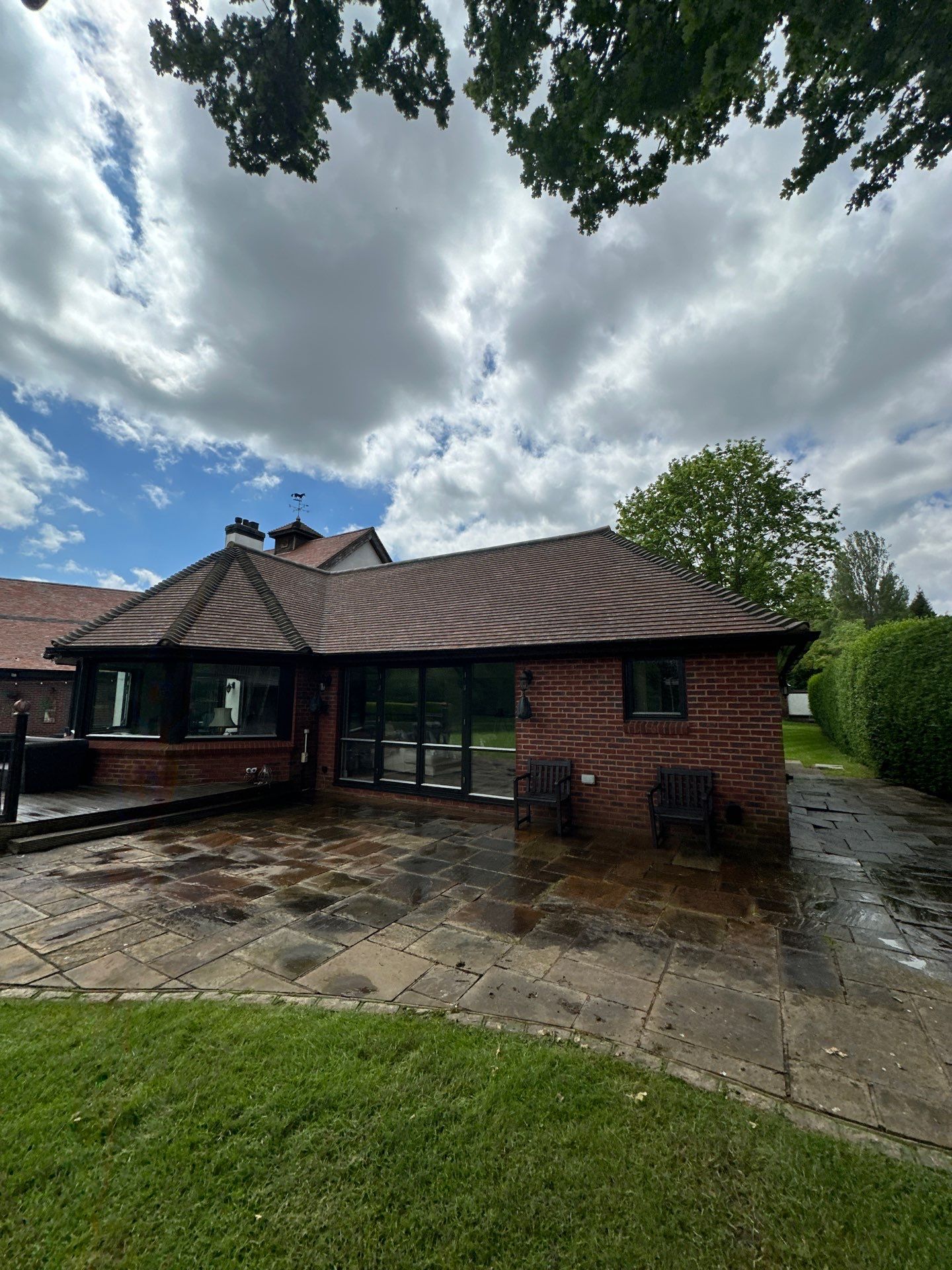 Roof Clean  - Moss Removal - Gutter Clean using Honda 15lpm Low Pressure Washing Machine by Ges Exterior Cleaning ltd