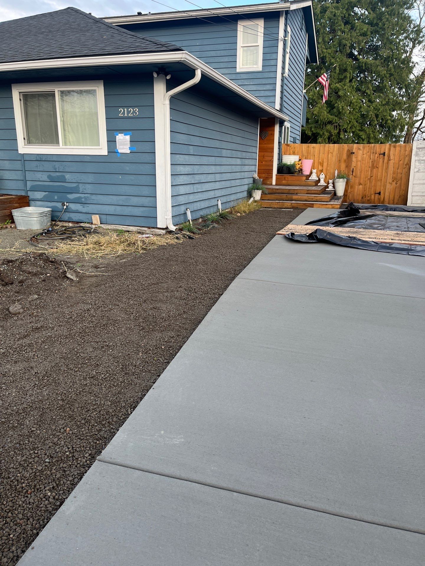 Concrete Driveway & Landscaping Project | Everett by Jireh Asphalt & Concrete Inc 