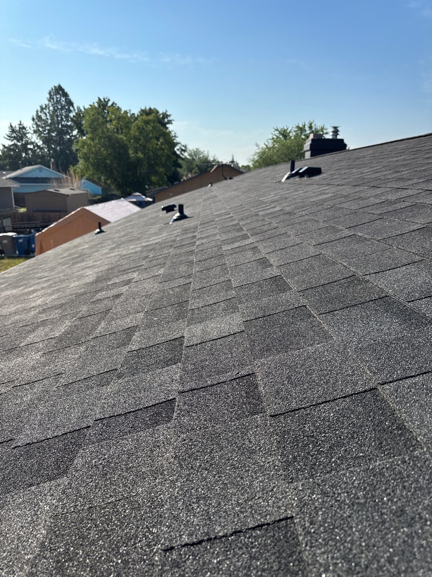 Asphalt Shingle Roof Replacement and Chimney Flashing in Boise by Olive Roofing