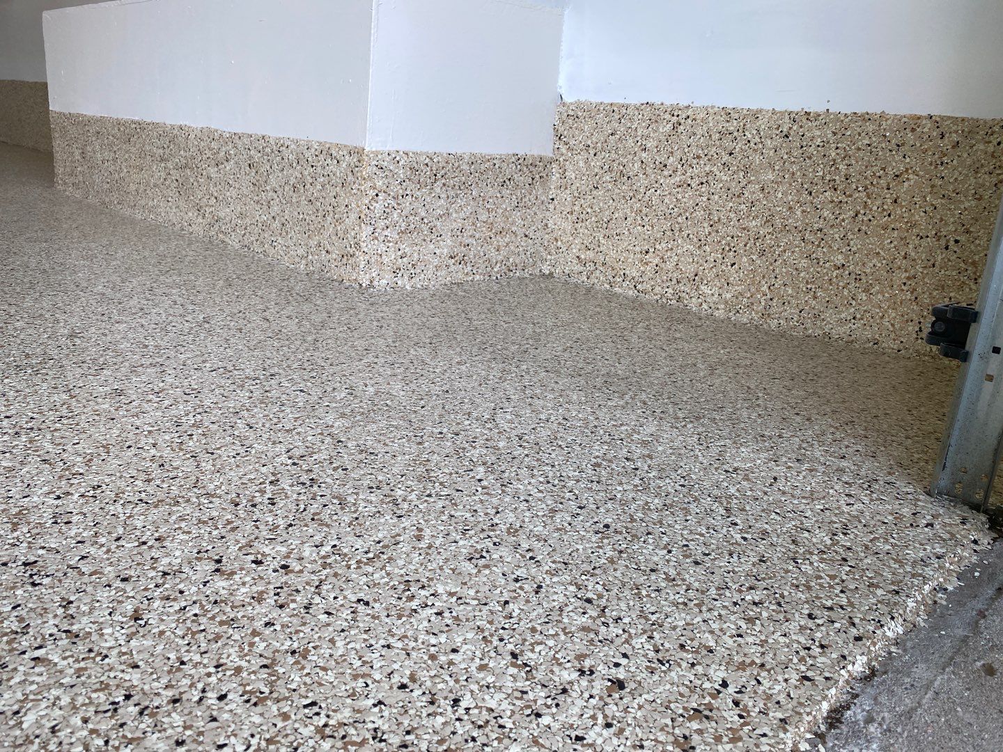 Garage Floor and Patio using Driftwood by Your1DayFloor.com
