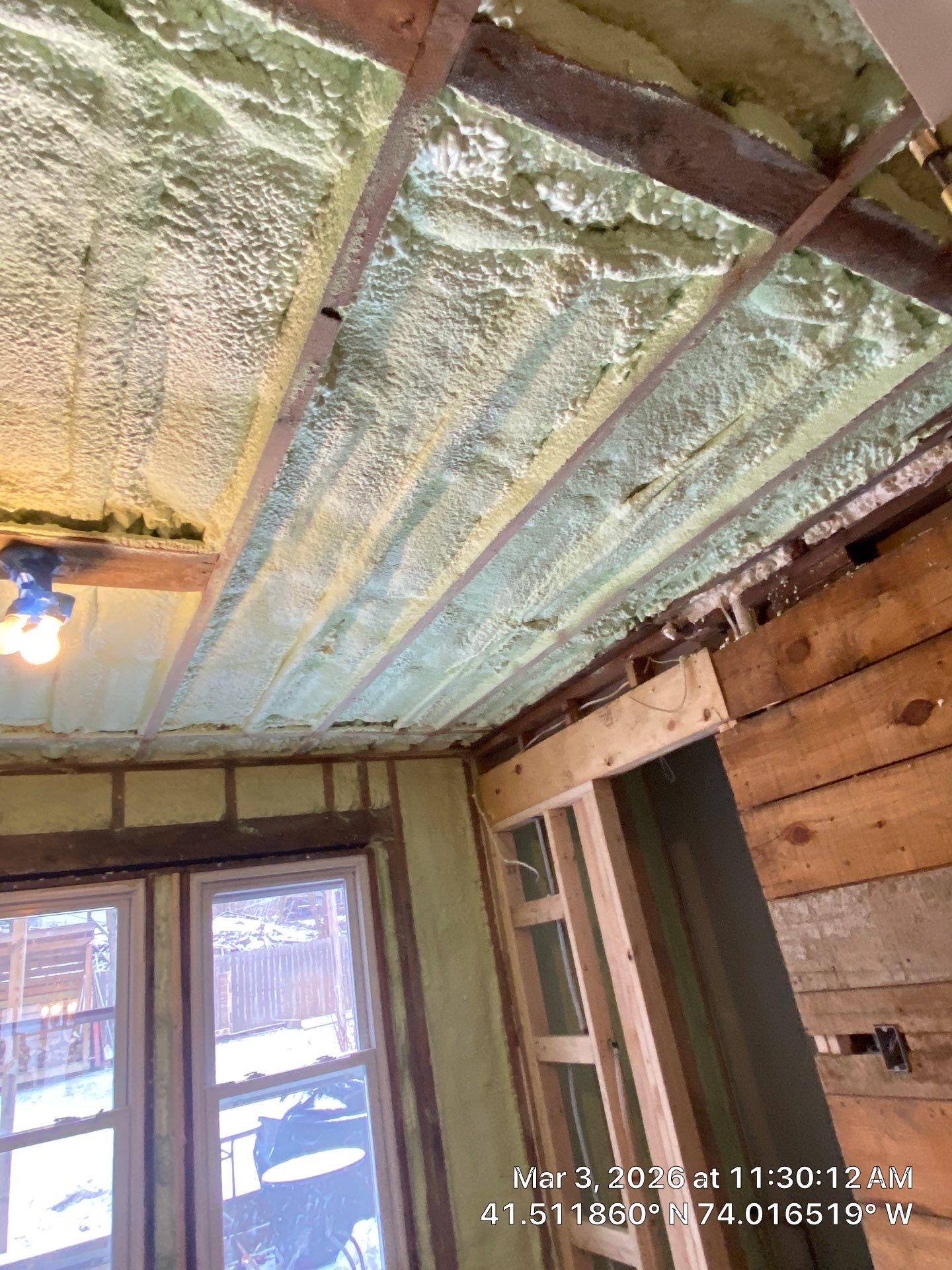 Attic Insulation using open cell spray foam by NYS Foam & Energy