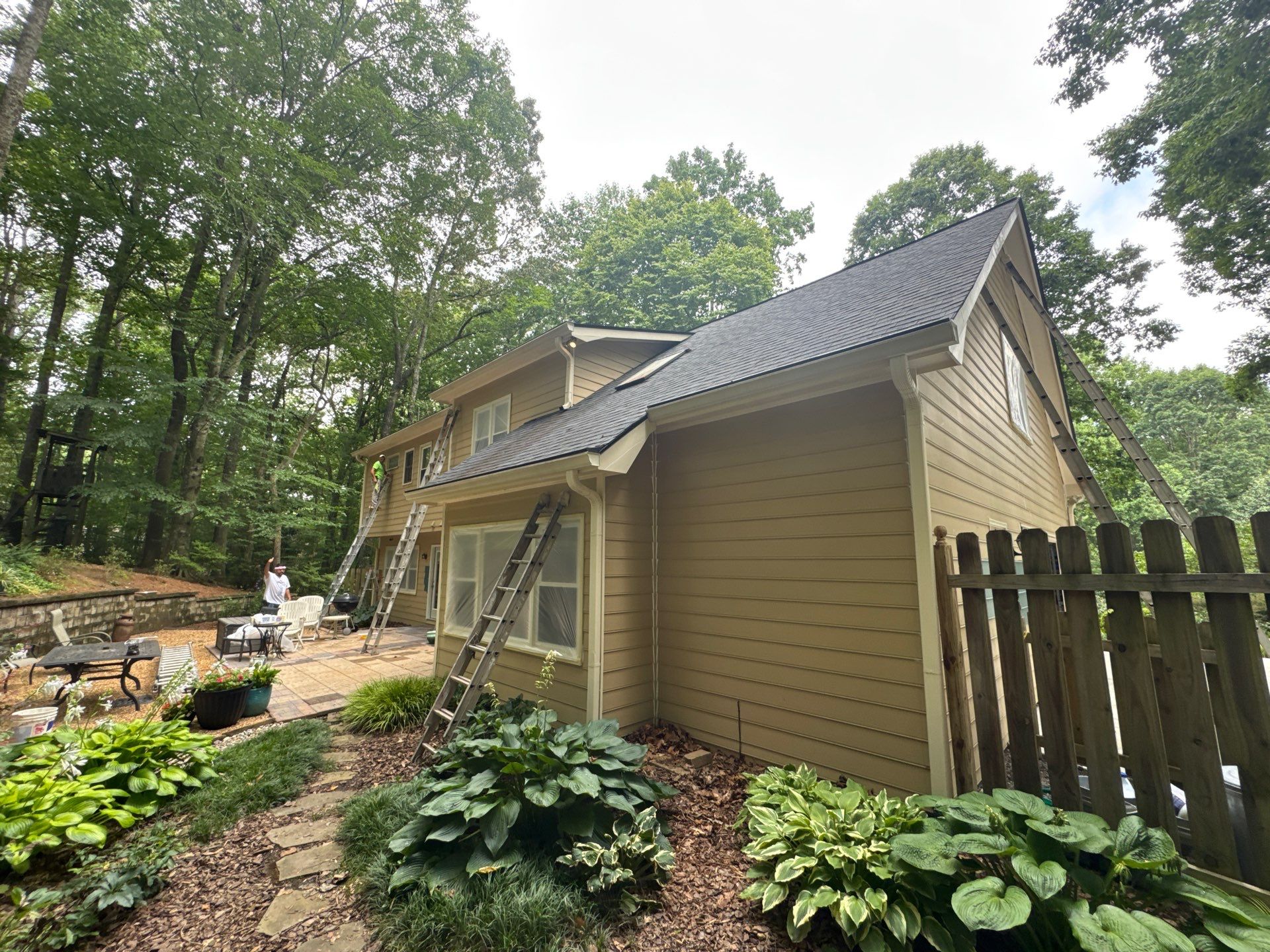 Two-Story Exterior Repainting and Color Transformation in Marietta by Swift Home Renovations