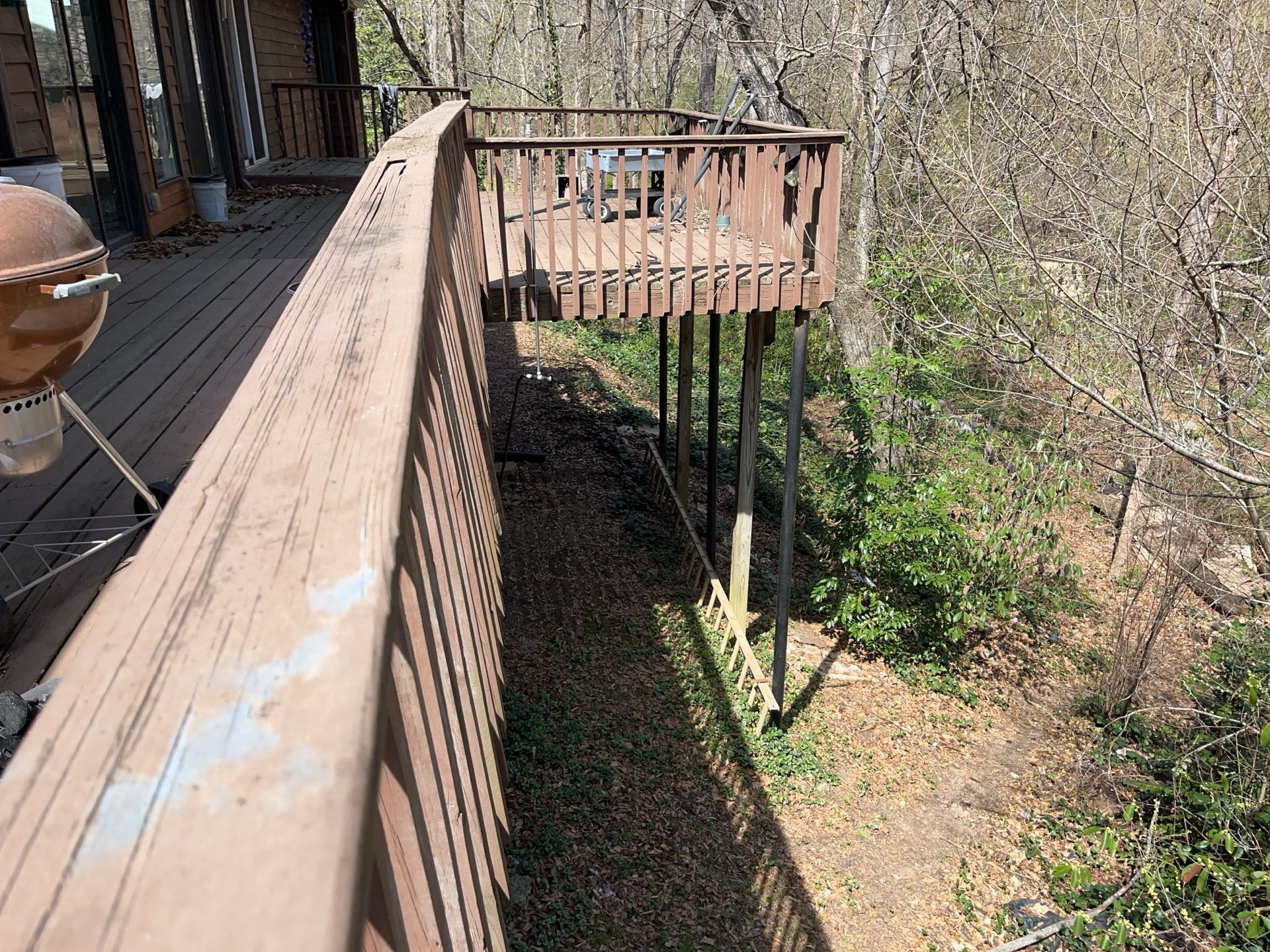 Atlanta, GA Front Porch Deck Rebuild using Timbertech and Pressure Treated Pine by Nelson Exteriors 