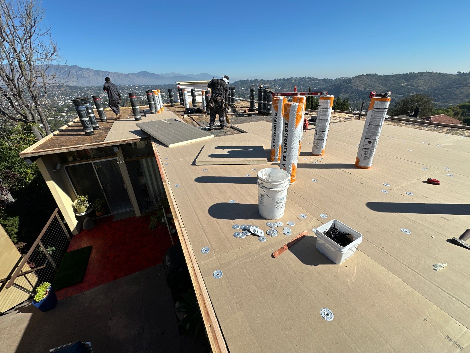 Residential reroofing project in Eagle Rock by Hull Brothers Roofing