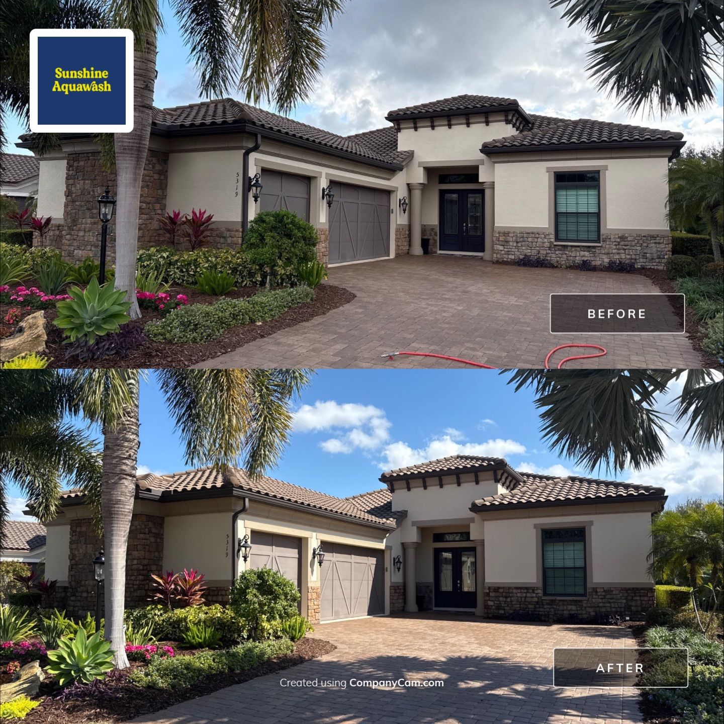 Barrel Tile Roof Cleaning – Lakewood Ranch, FL by Sunshine AquaWash