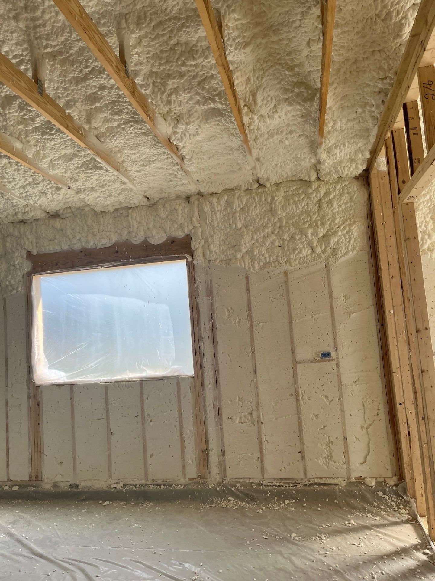 New Construction using open cell spray foam by NYS Foam & Energy