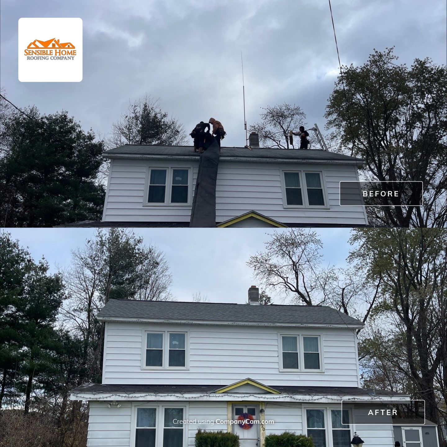Residential Roofing Installation using GAF Timberline HDZ by Sensible Home Solutions