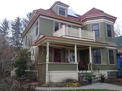 Gutter Installation using 6" Half Round Copper Gutter in West Roxbury