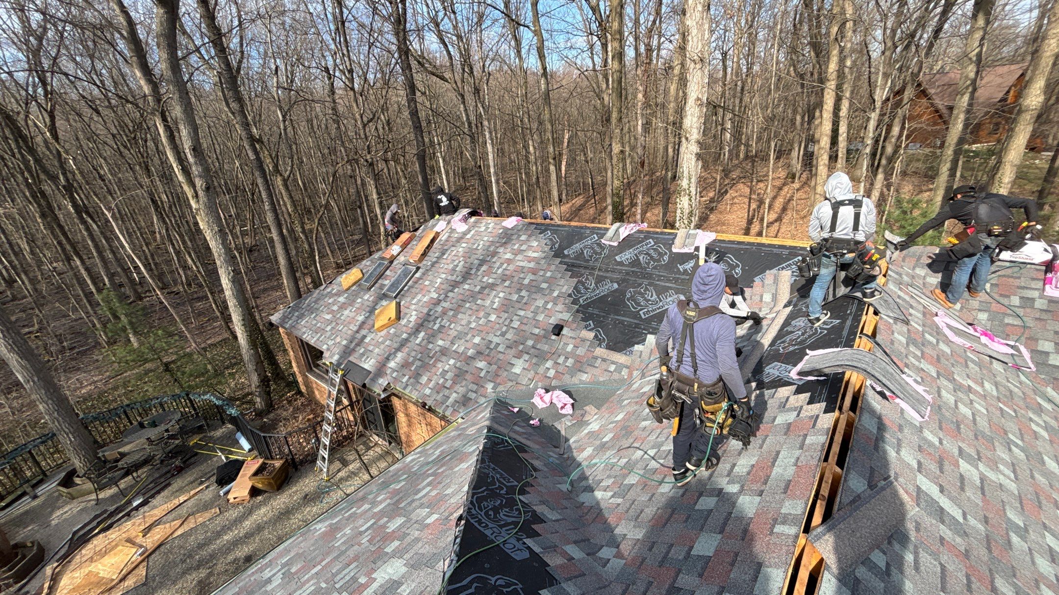 Roof Replacement using Owens Corning Colonial Slate by 180 Contractors