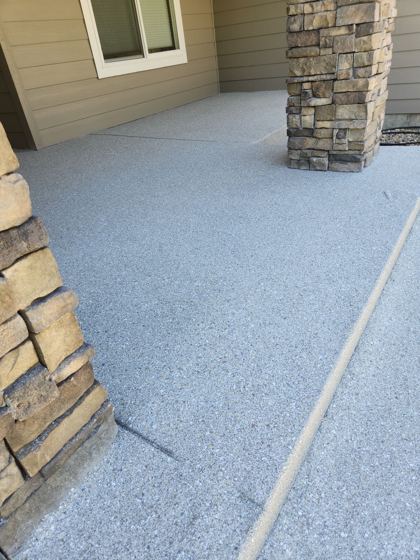 Entryway Transformation using Travertine by Croc Coatings, LLC