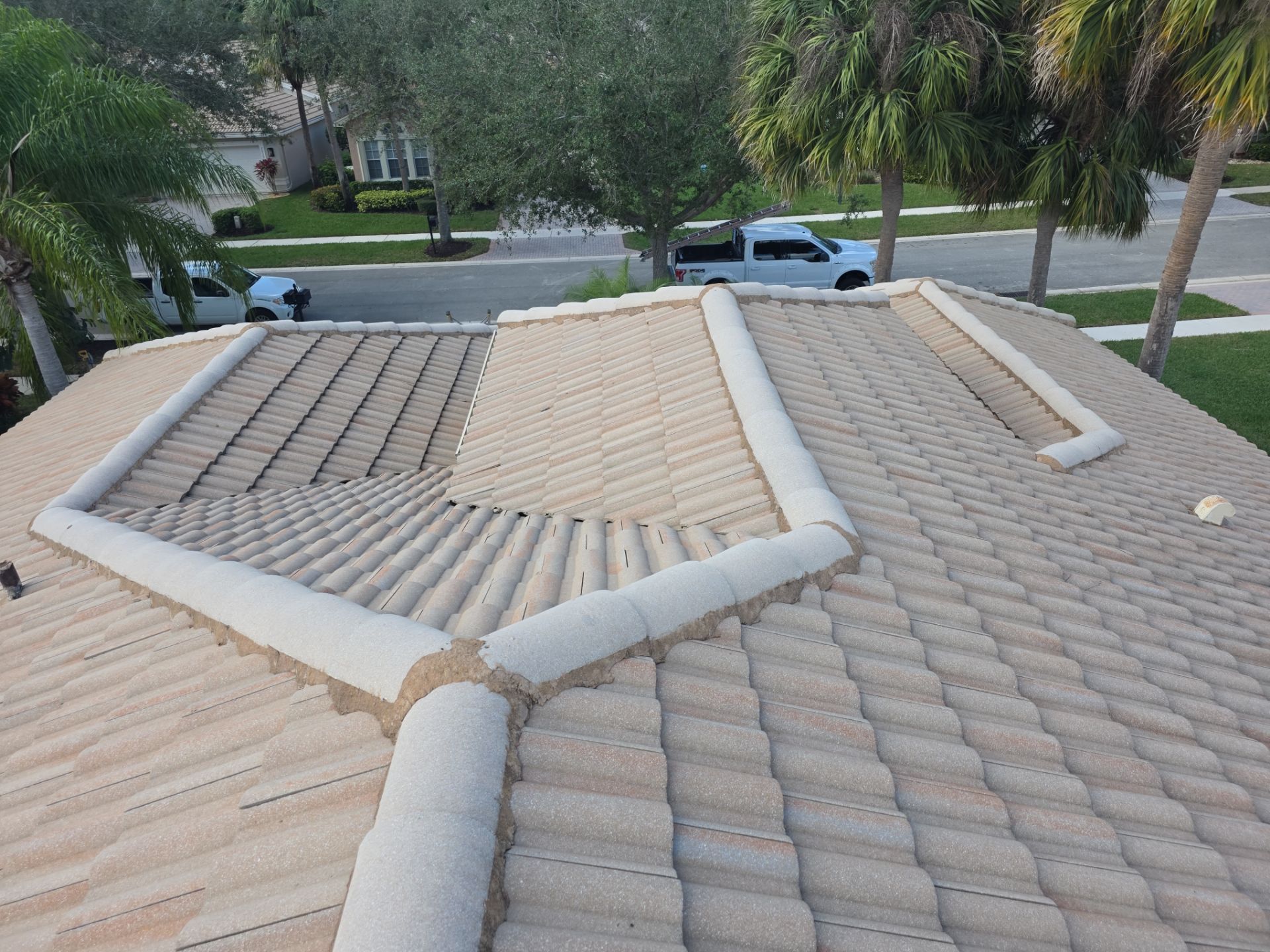 Full Concrete S-Tile Roof Replacement and Deck Repair in Wellington by Aastro Roofing