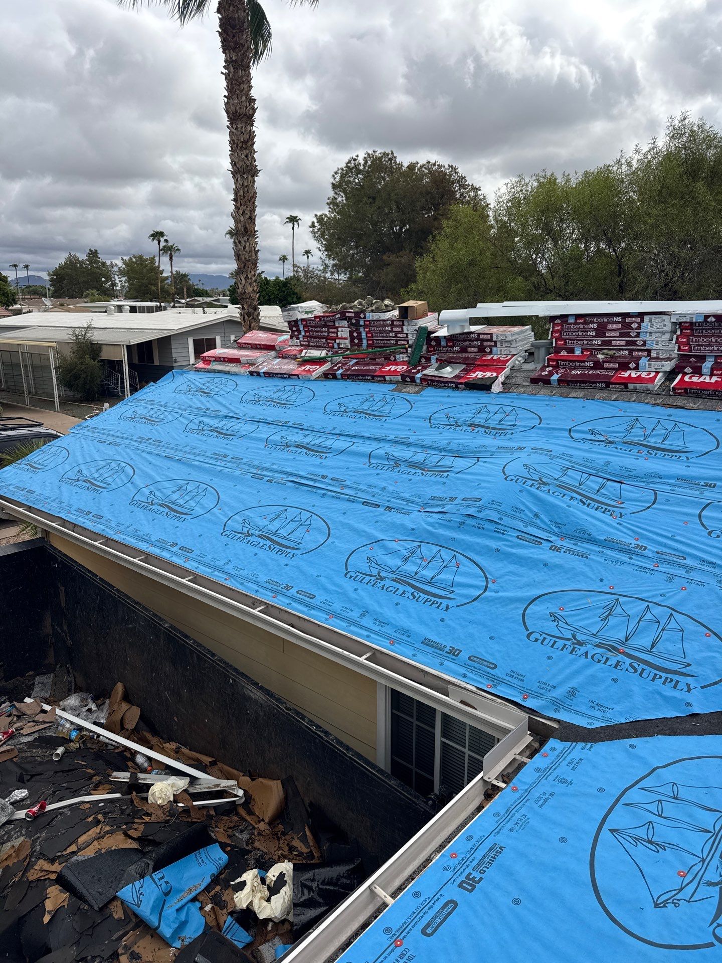 Residential Roof Install using GAF in Mesa by Weather-Tite Roofing