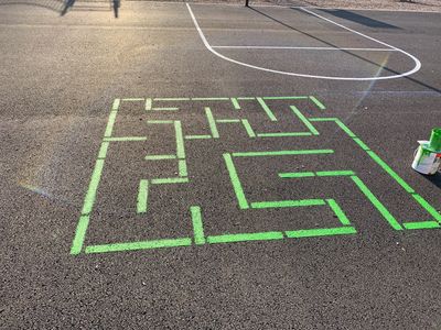 Playground Stencils using SealKrete Floor-Tex by Paint Platoon USA