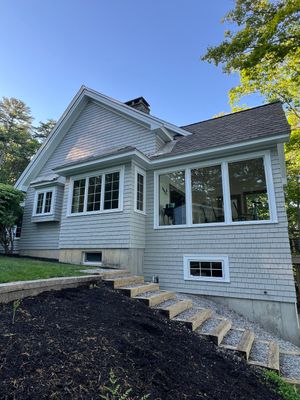 Exterior Painting and Siding Restoration for Boothbay Coastal Home