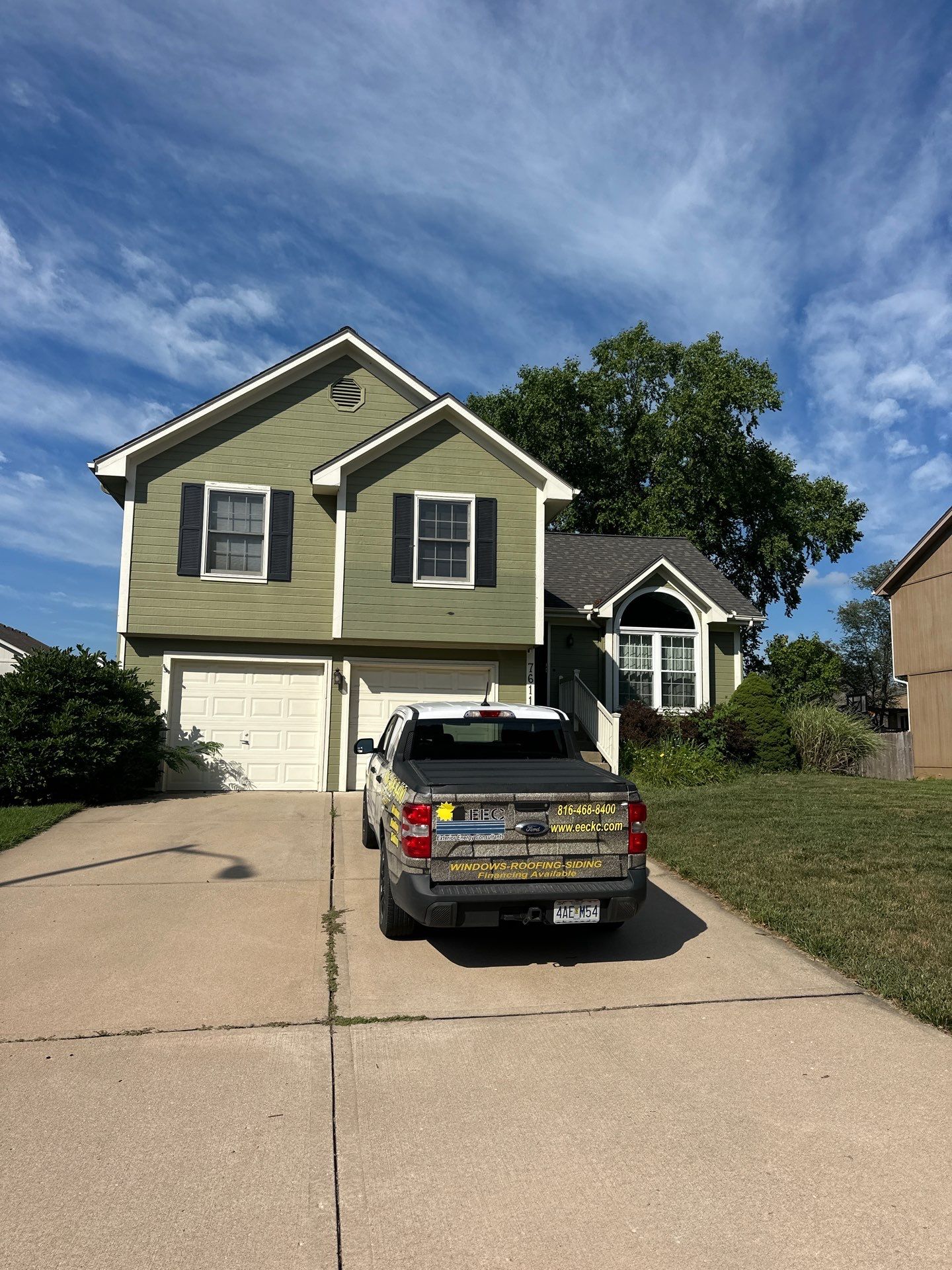 Split Entry in Smokey Ash Craneboard D7 by EEC  Windows, Siding & Roofing 