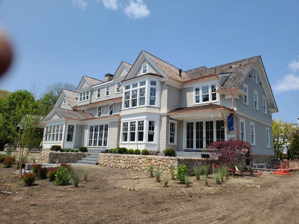 Gutter Installation using 6" Half Round Copper and Fiberglass Gutters in Duxbury, MA by Gutter Pro Enterprises