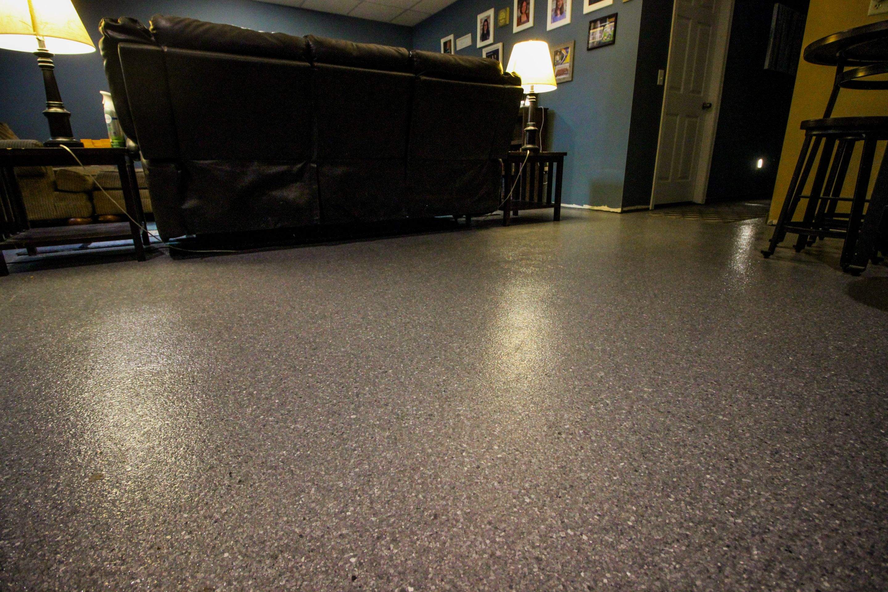 Basement Floor using Granite by Your1DayFloor.com