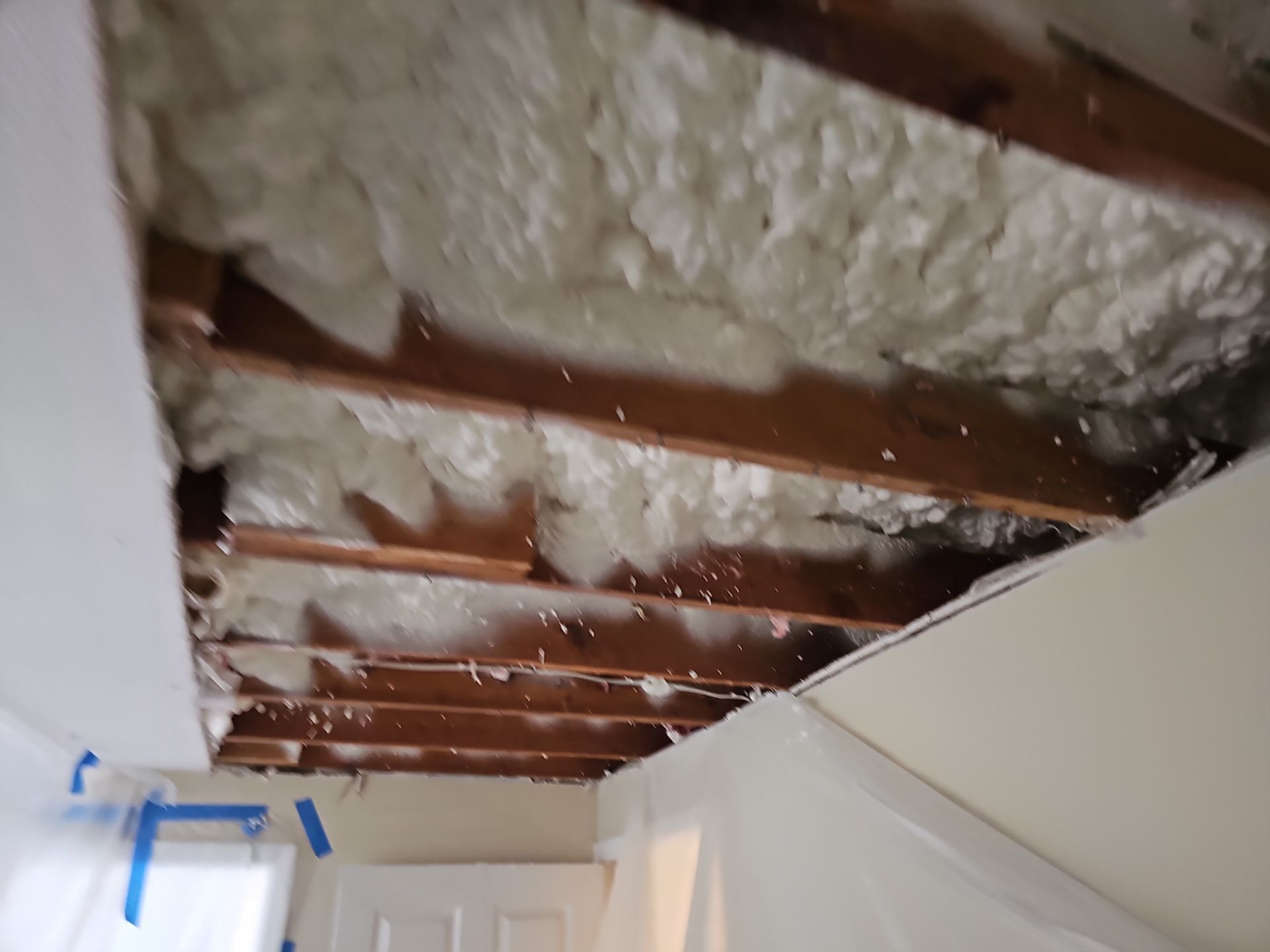 Attic Insulation using open cell spray foam by NYS Foam & Energy
