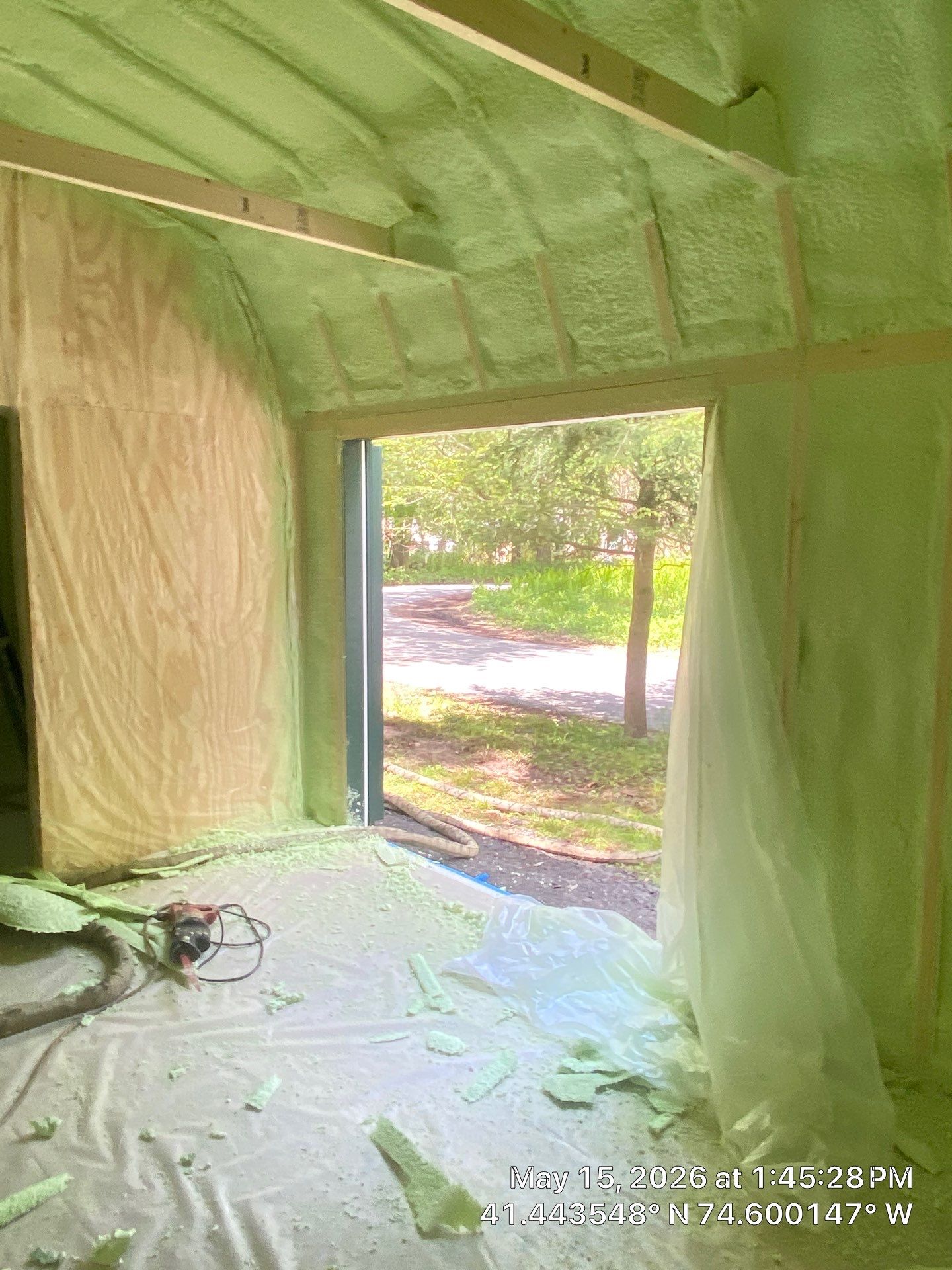 Shed Insulation using Closed Cell Spray Foam by NYS Foam & Energy
