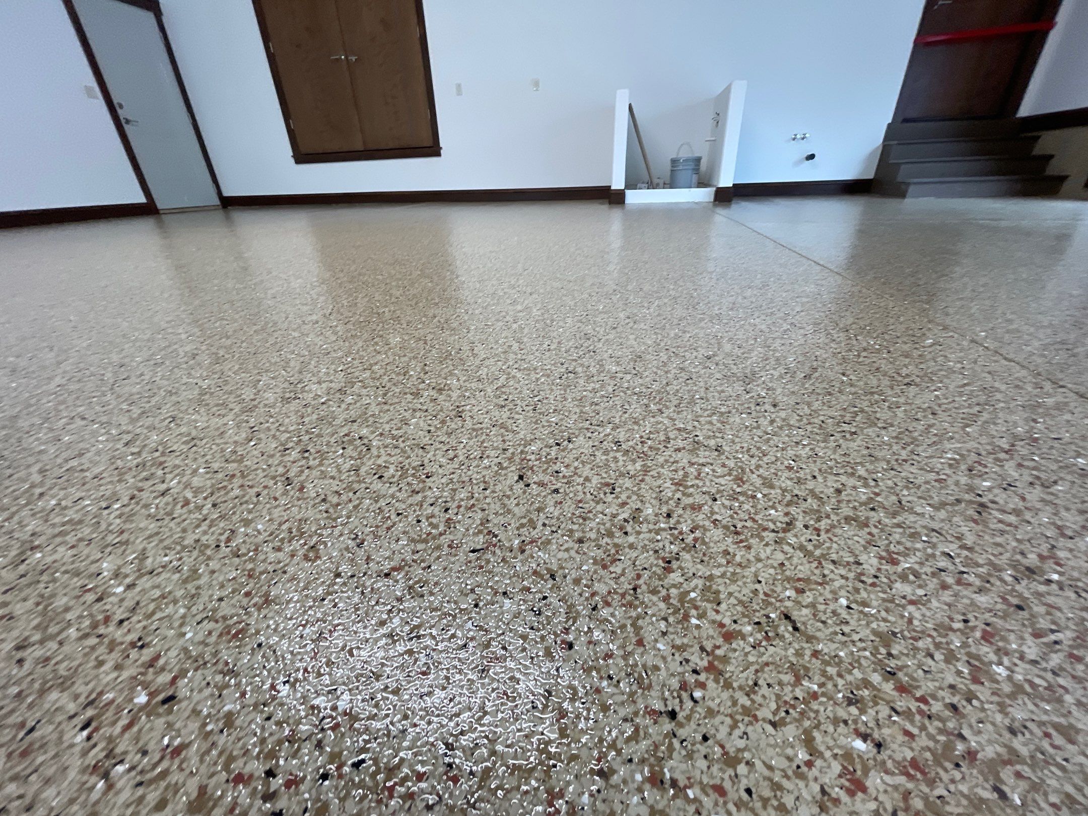 Garage Transformation using Pecan by Croc Coatings, LLC
