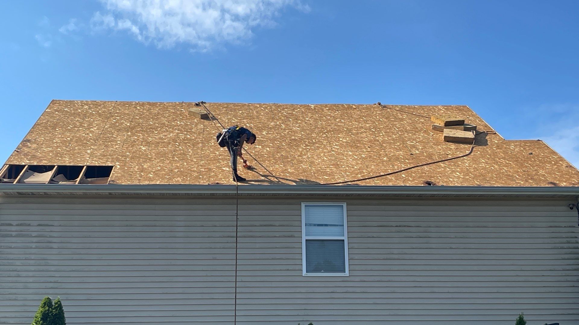 Roof and gutters replacement by hail and wind damage by Just Brilliant Restoration JBR