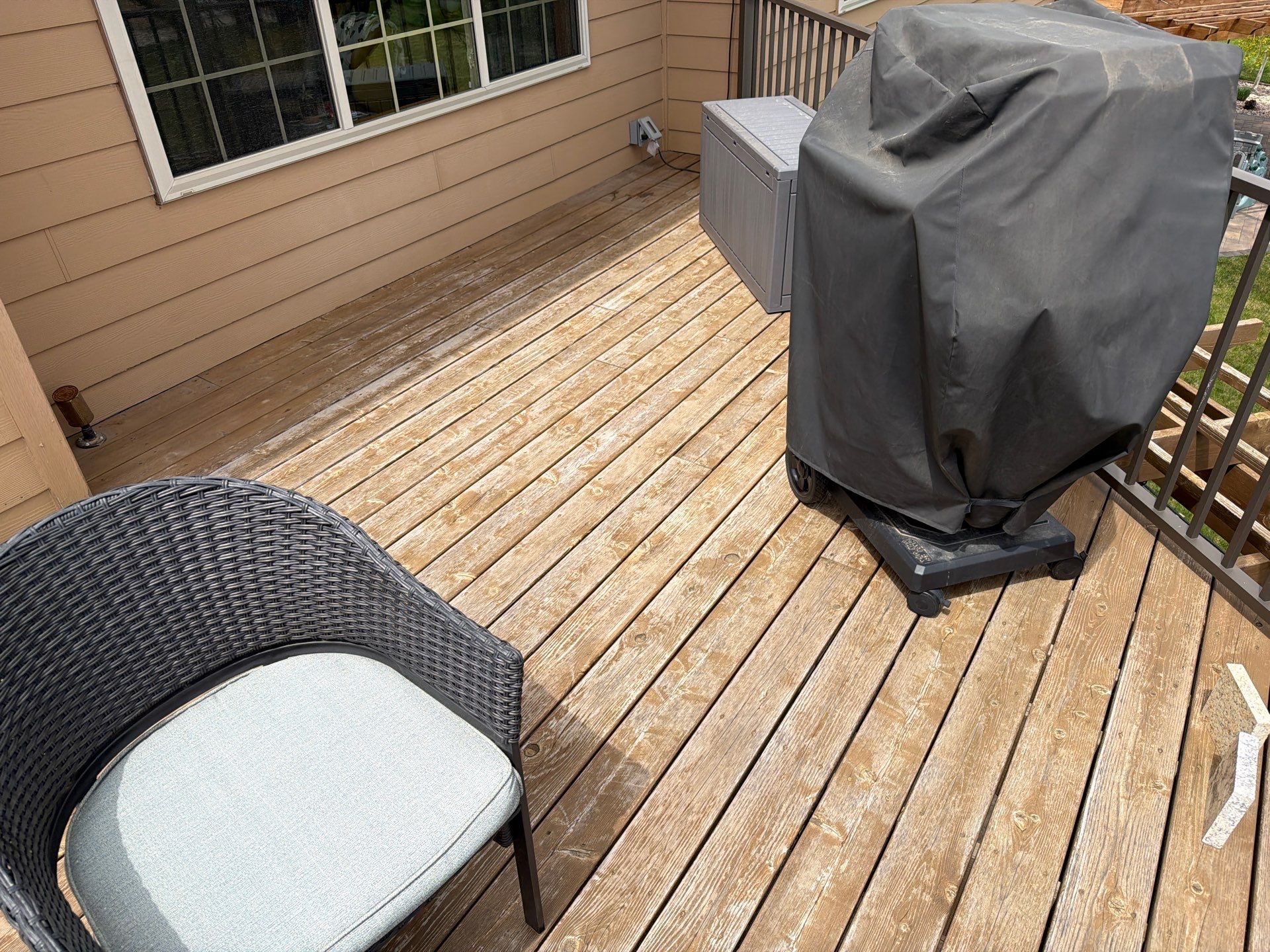 Tiered Wood Deck and Pergola Refinishing in Sioux Falls by Select Painting, Coatings & Garage Cabinets
