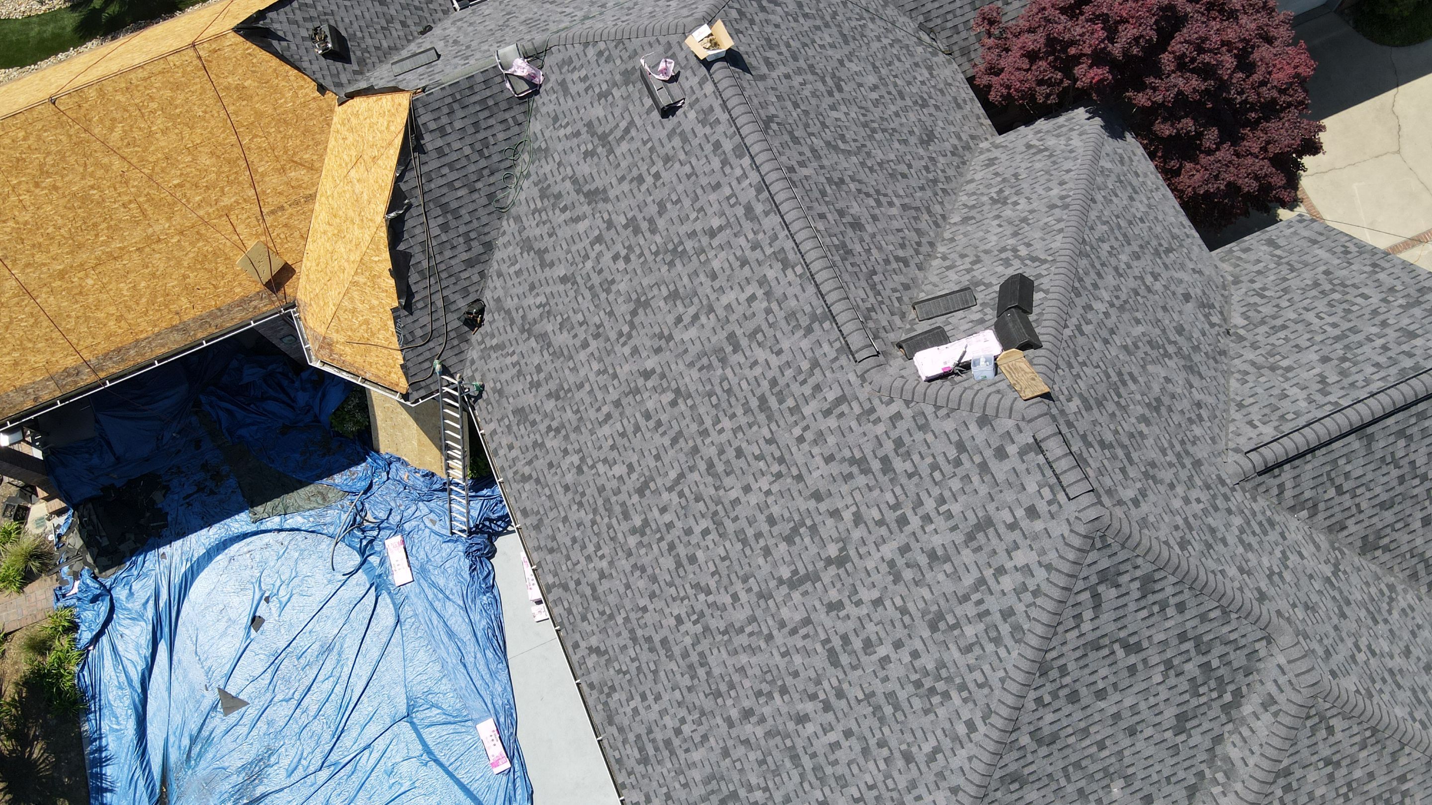 Residential Roofing Installation using Owens Corning Duration Midnight Plum by Indigo State Roofing