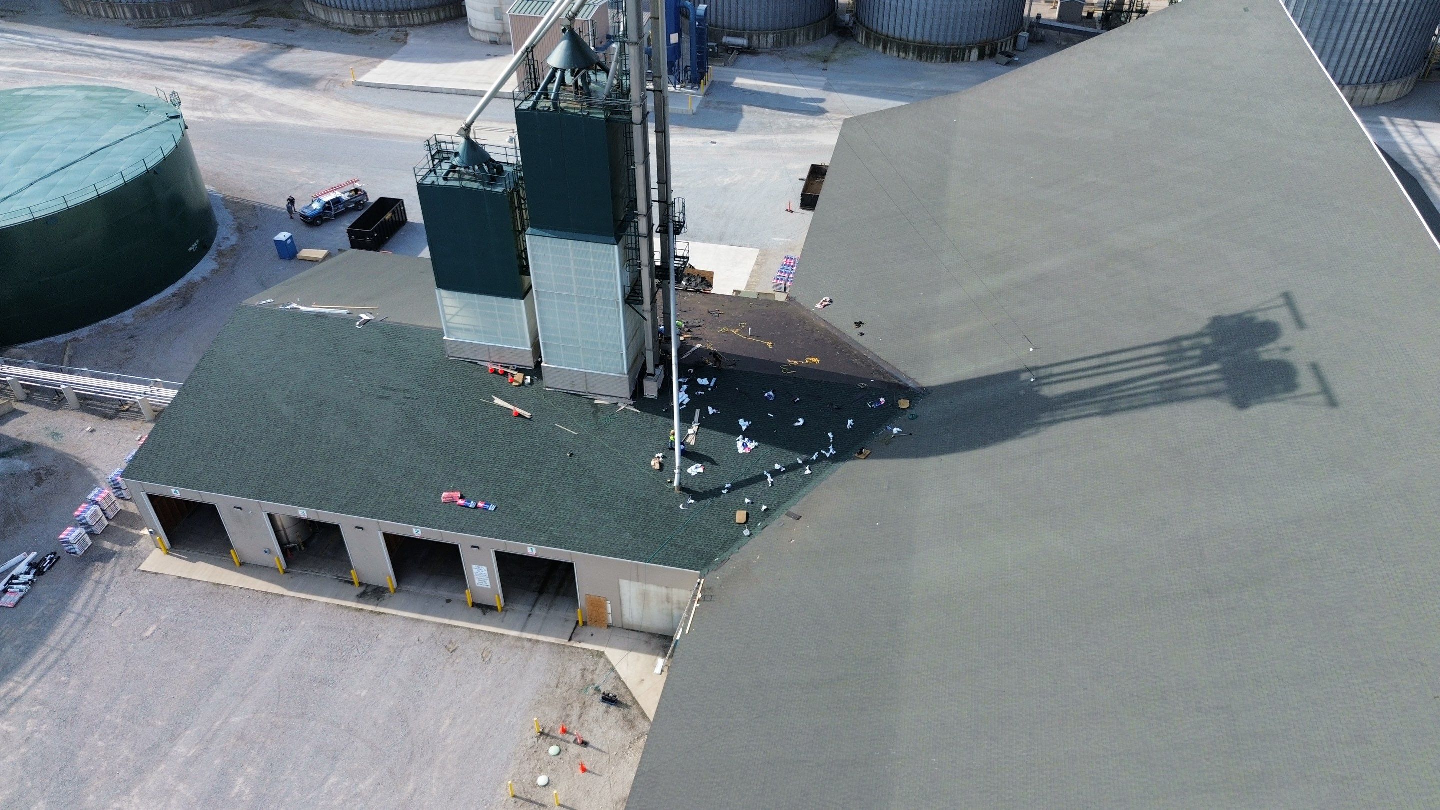 Commercial Roofing Installation using Timberline HDZ Shingles - Hunter Green by RoofX 
