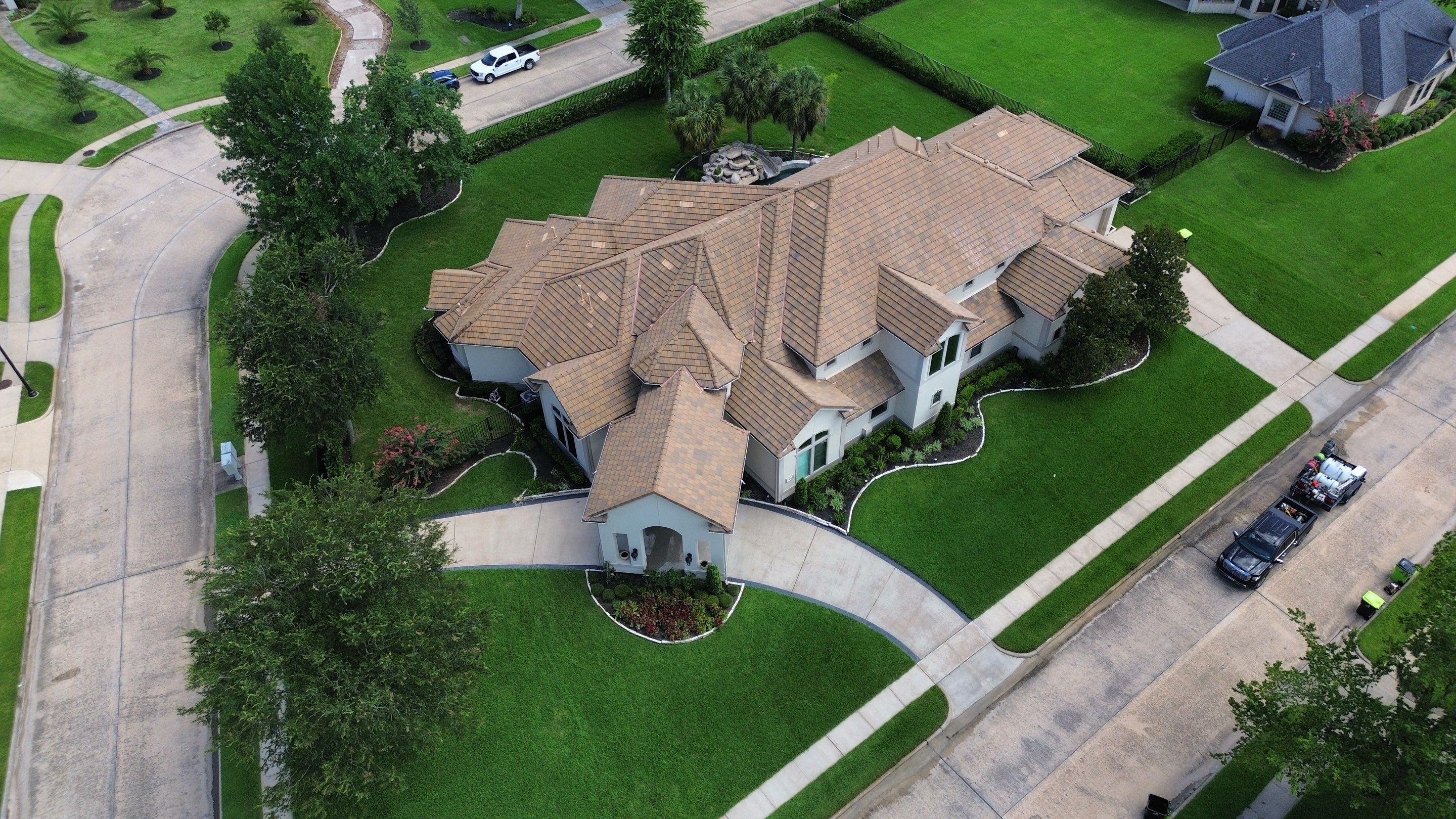 Full Exterior Cleaning and Roof Restoration for Missouri City Estate by Zeal Power Washing