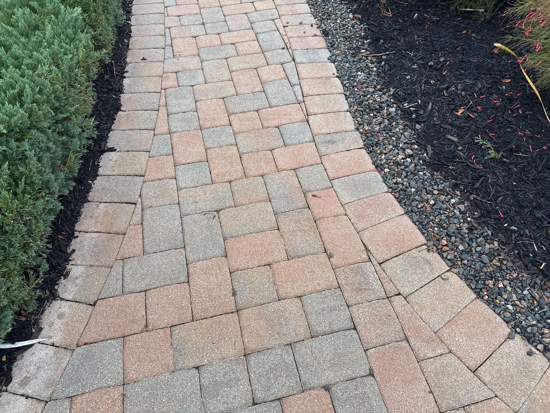Oil & Tar Removal from Paver Driveway & Entryway by Sunshine AquaWash
