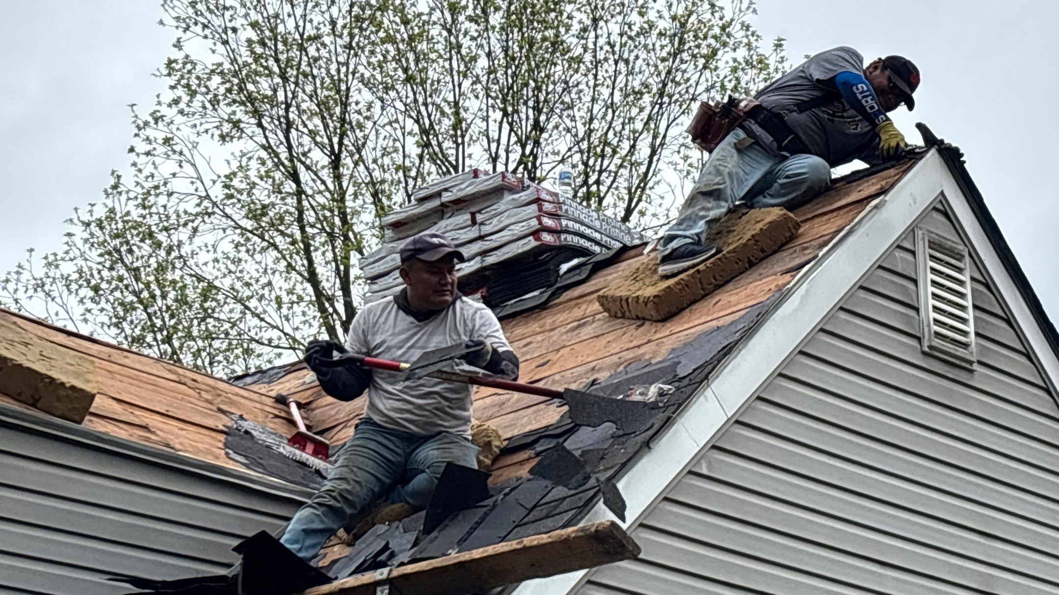 Roof Replacement using Atlas Pinnacle Pristine Pewter by 180 Contractors