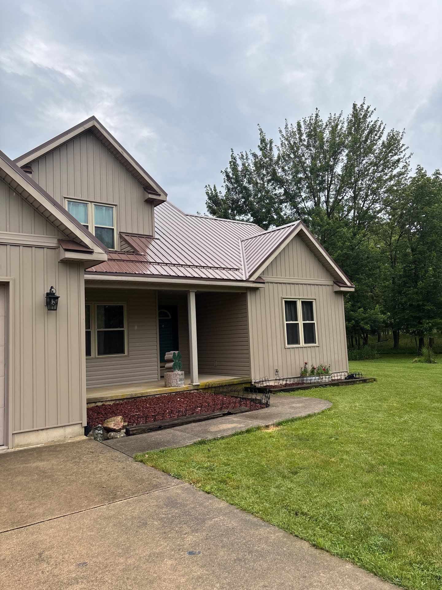 Roof/Siding/Gutter installation using Platinum AG Panel Cocca Brown by Nitro Roofing and Construction
