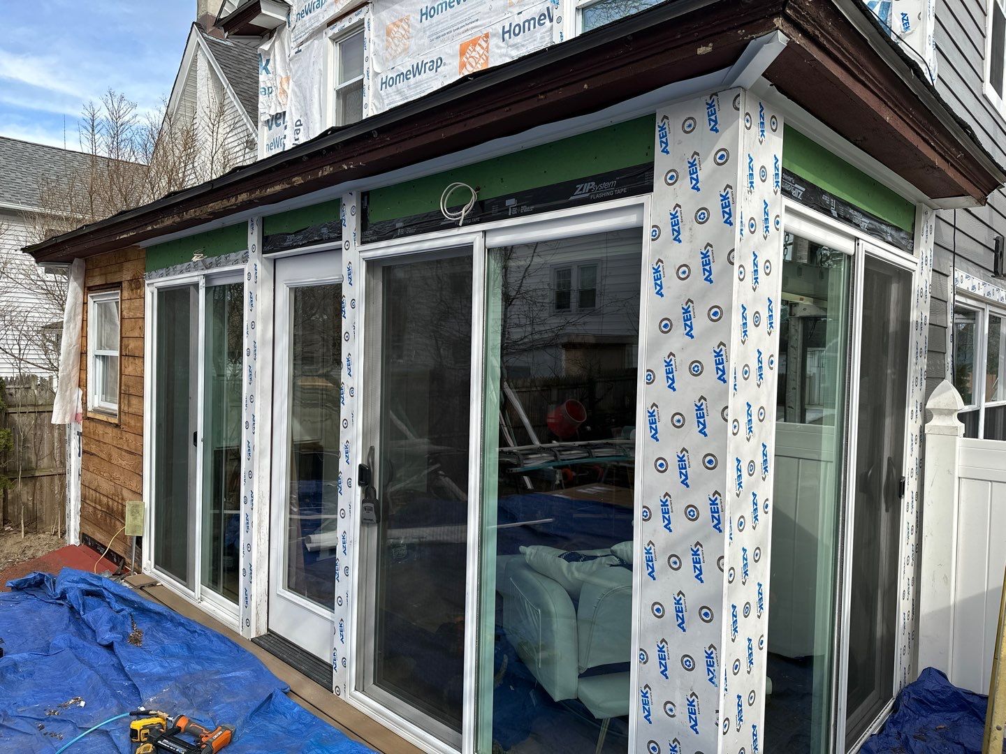 Siding Installation using Hardie Plank Aged Pewter by A Plus Exterior