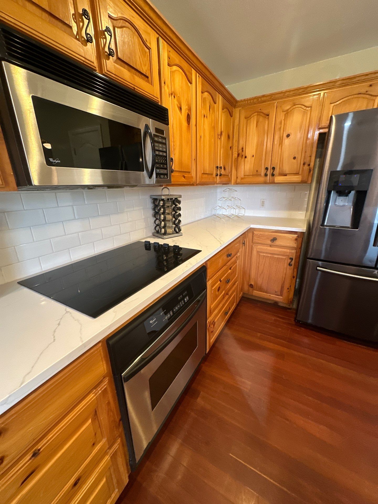 Cabinet Installation using Cabinetry by NORTH TEXAS RESTORATION