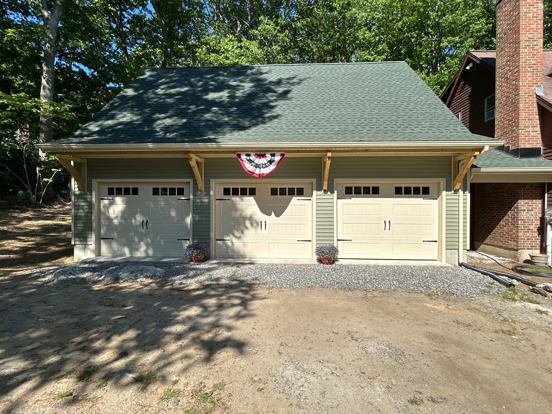 Garage Door Installation using Amarr Designer Choice door by DiGiorgi Roofing and Siding Inc