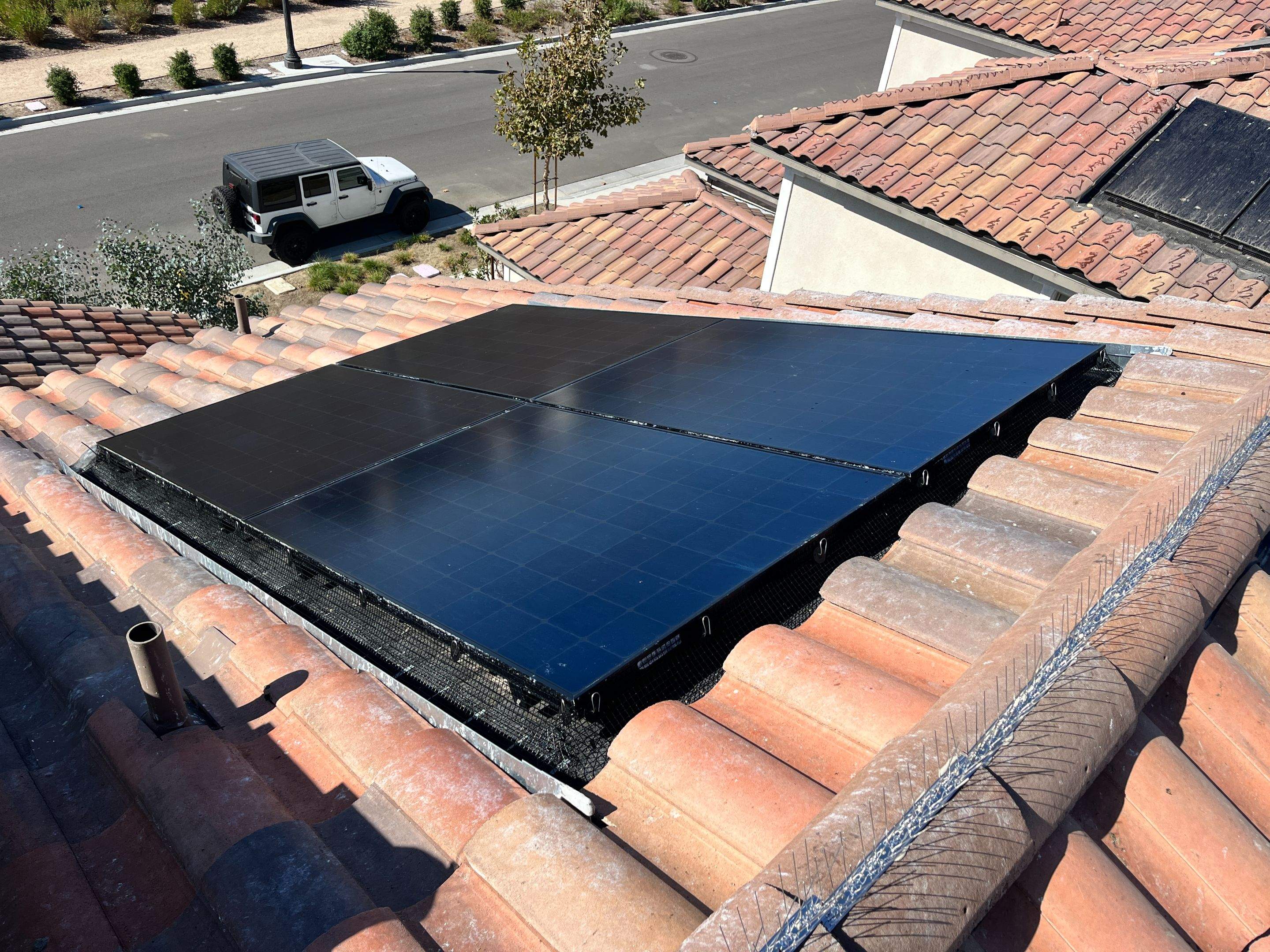 Bird Proofing Solar Panels in Ontario Ca by Palm Coast Solar Cleaning