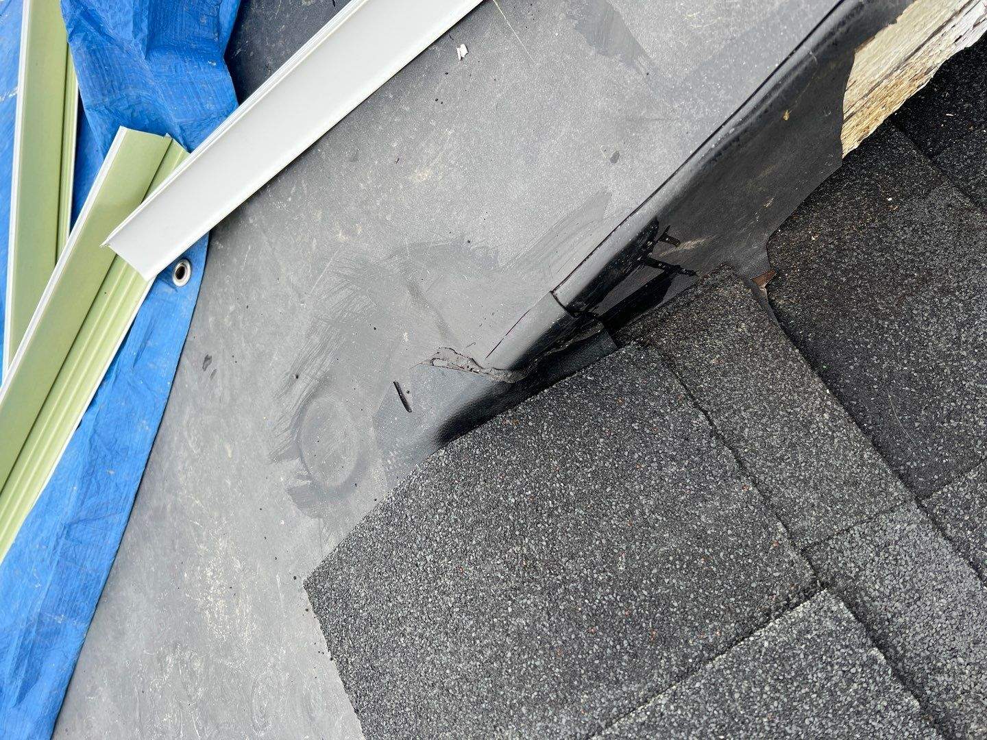 Residential Roofing Installation using 60 mil rubber roof by Nitro Roofing and Construction