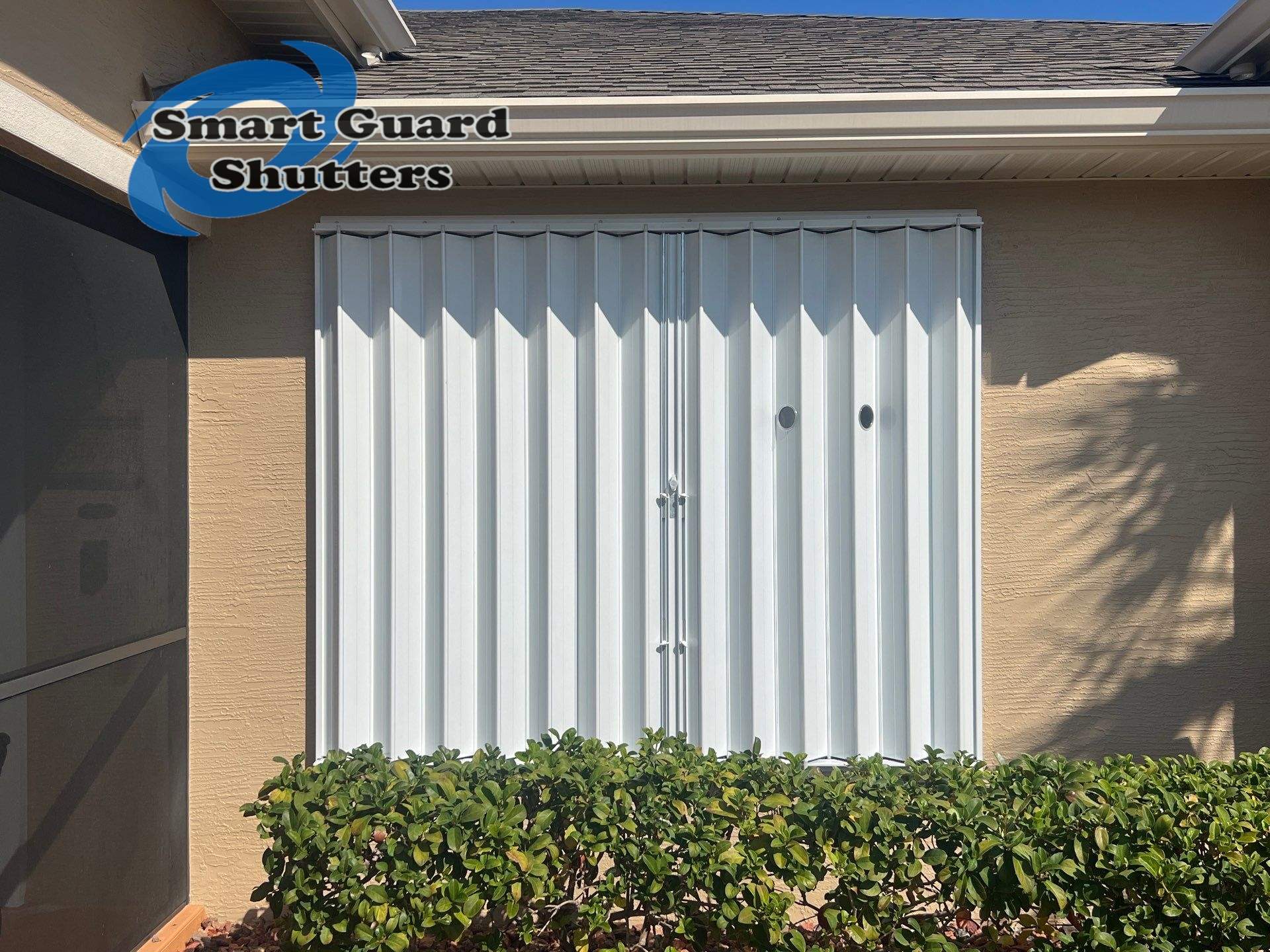 Hurricane Protection In White by Smart Guard Shutters